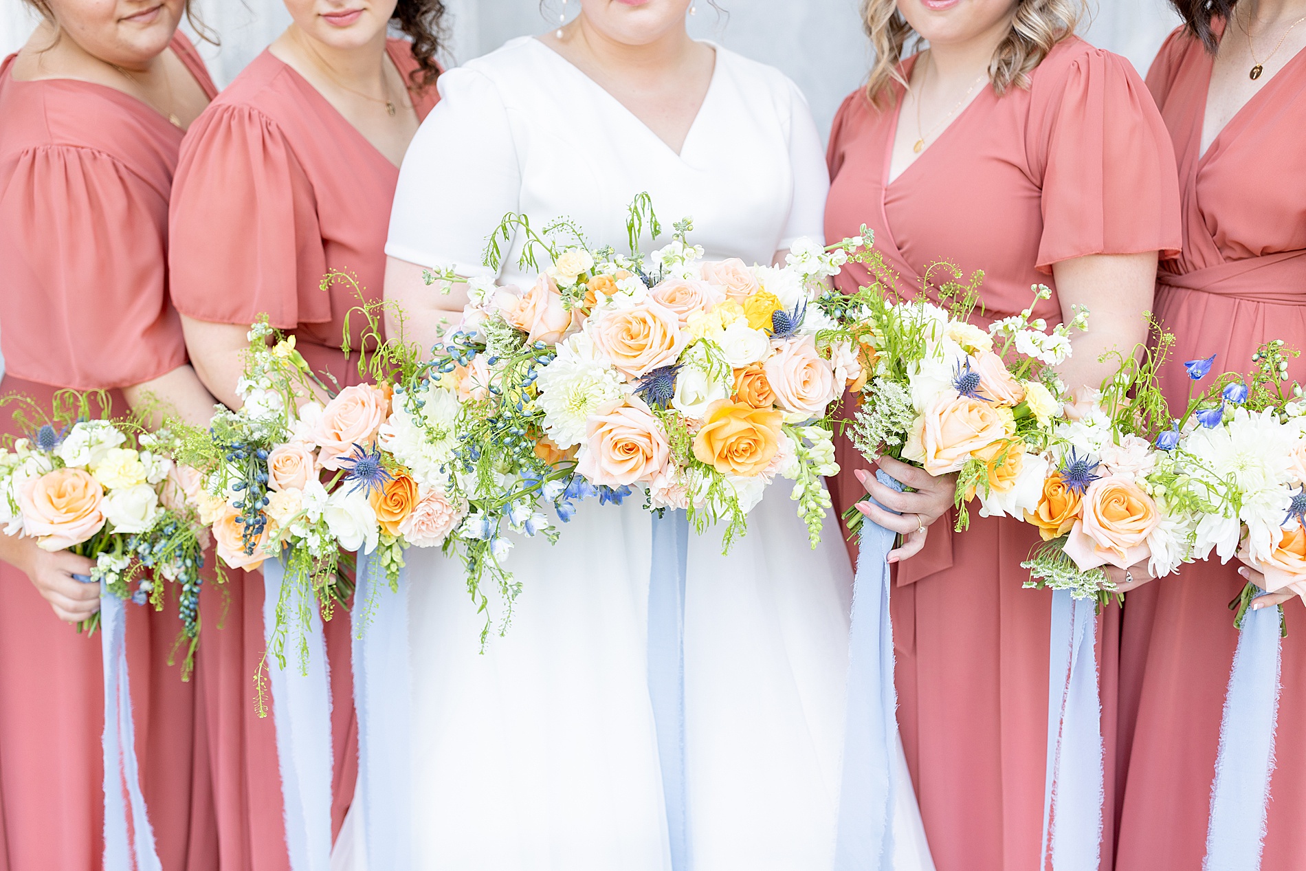 light and airy wedding bouquets