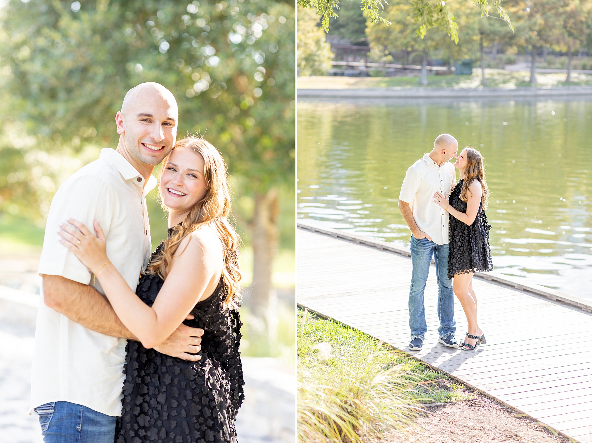 Houston engagement session by the water