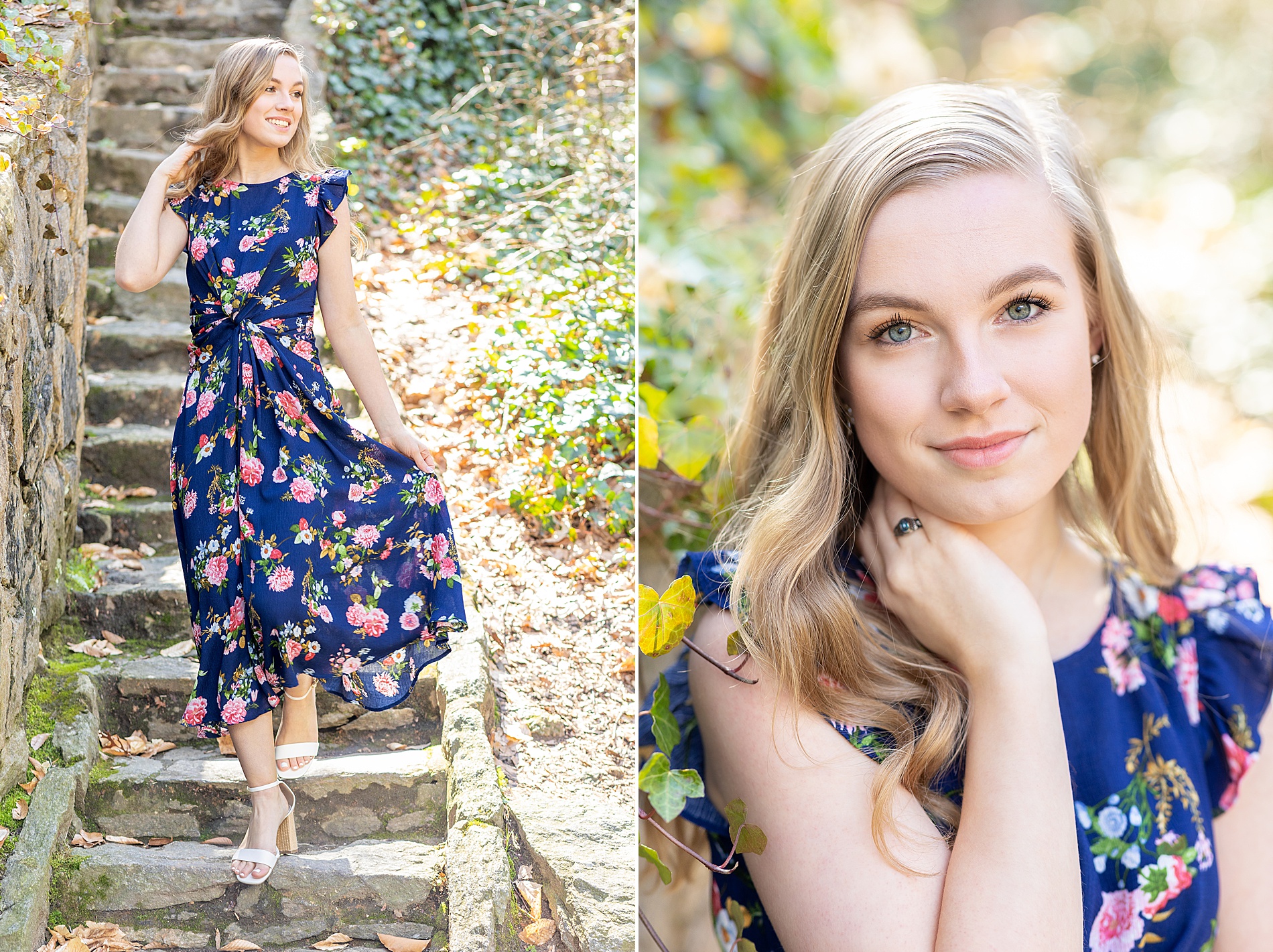 Light and Airy Senior Session at Falls Park