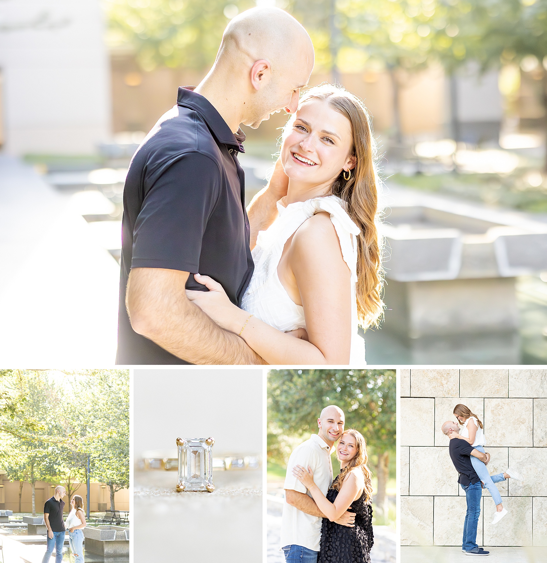 Golden Hour Engagement Session in Houston Texas by South Carolina based Luxury Wedding Photographer, Sarah Claire Portraiture