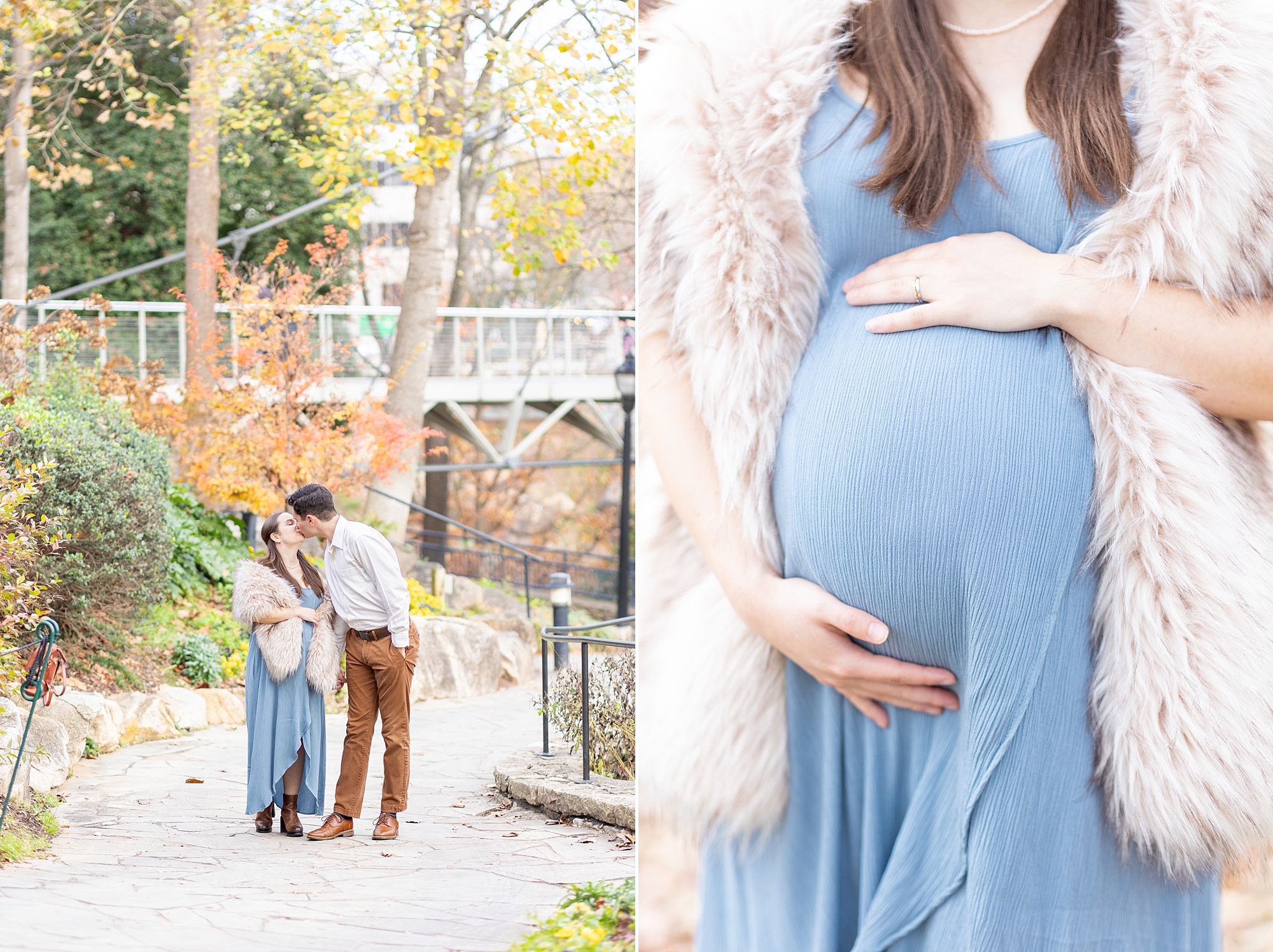 Fall maternity session in Downtown Greenville  