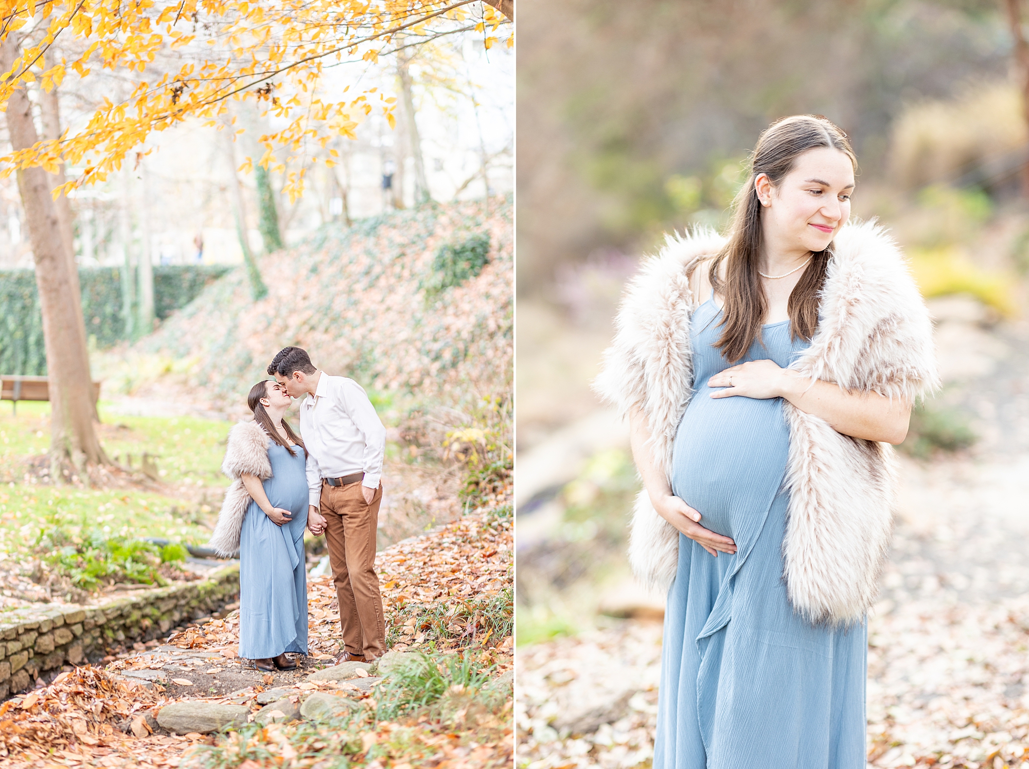 Greenville, SC maternity session in autumn photographed by Sarah Claire Portraiture