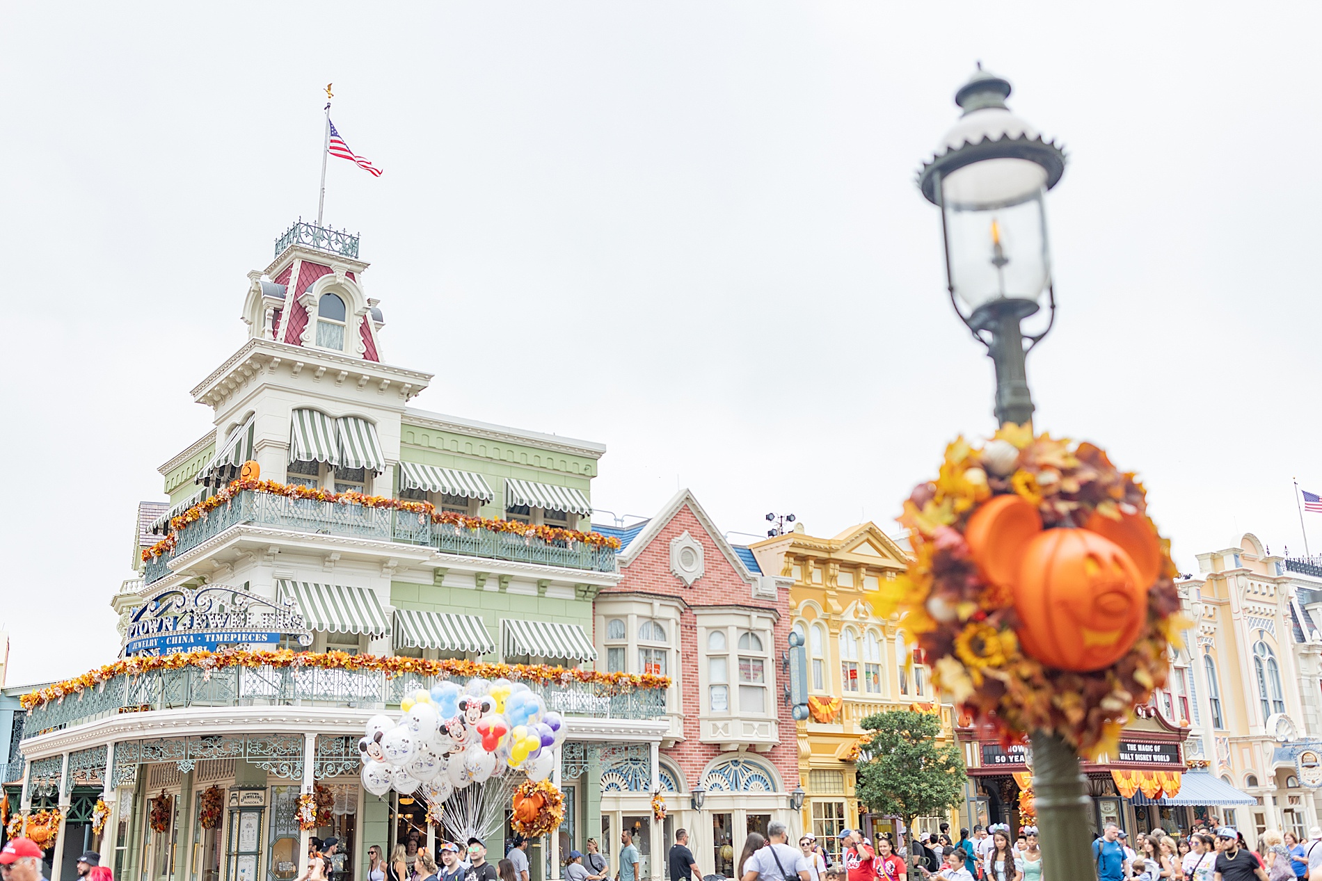 Disney World decorated for fall