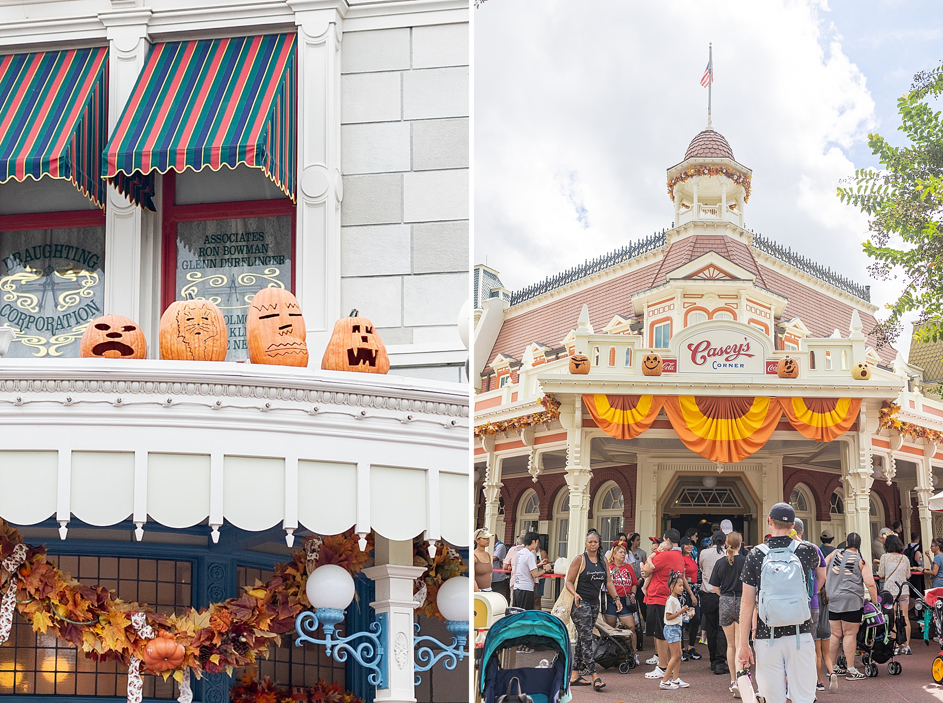 Fall decorations at Disney World Magic Kingdom 
