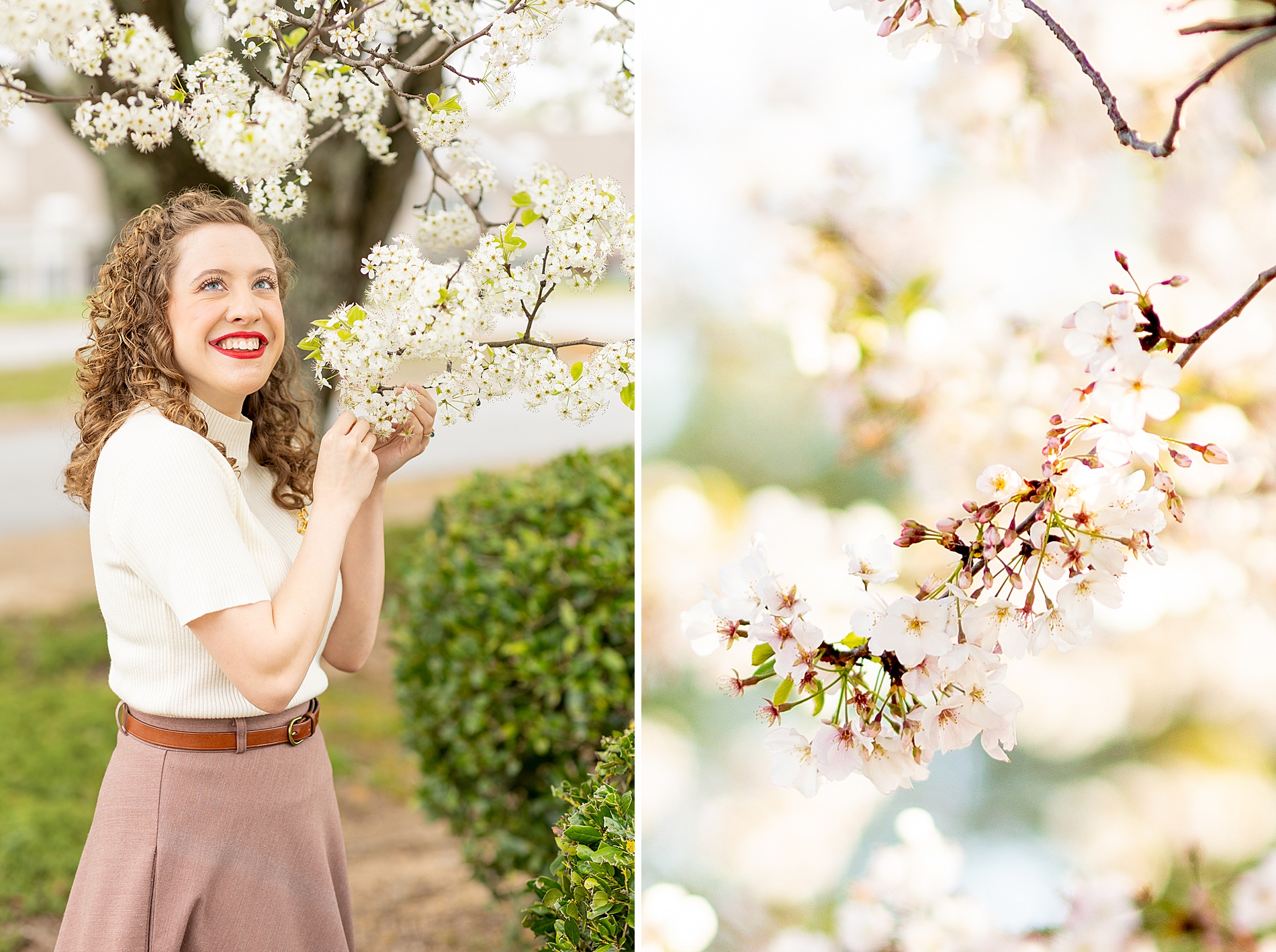 luxury portrait photographer, Sarah Claire enjoying Spring in Greenville, SC