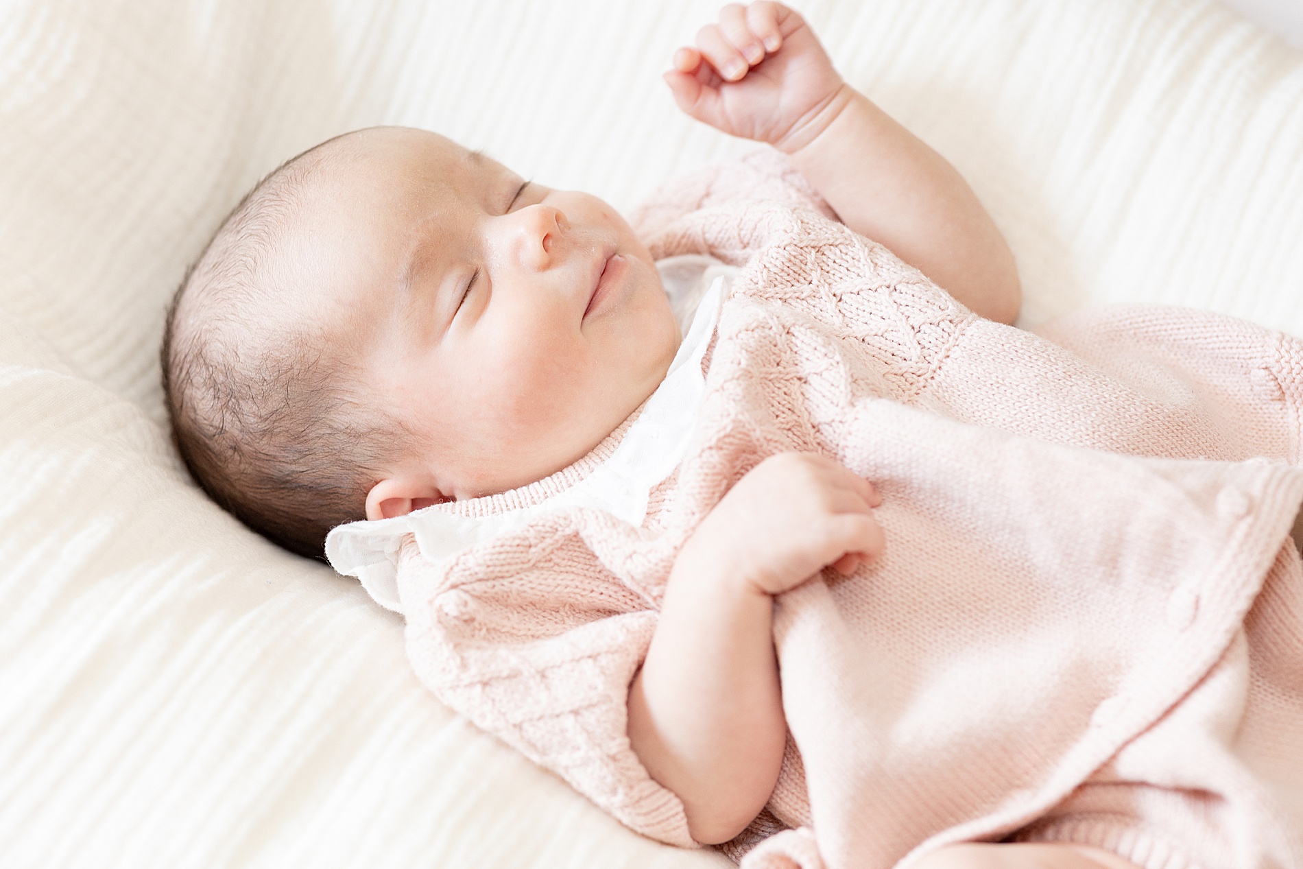 newborn girl sleeps in crib during Greenville In-Home Newborn Session 