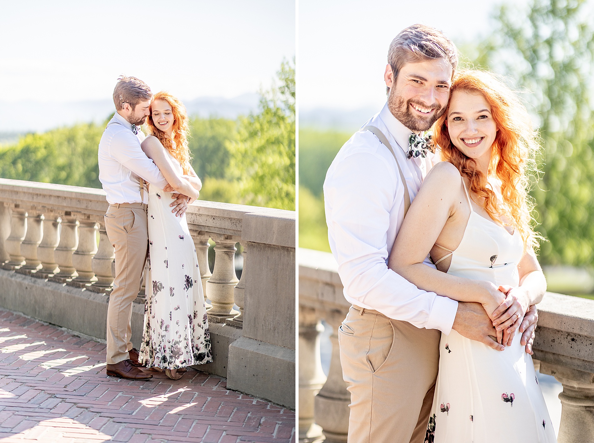 light and airy engagement photos