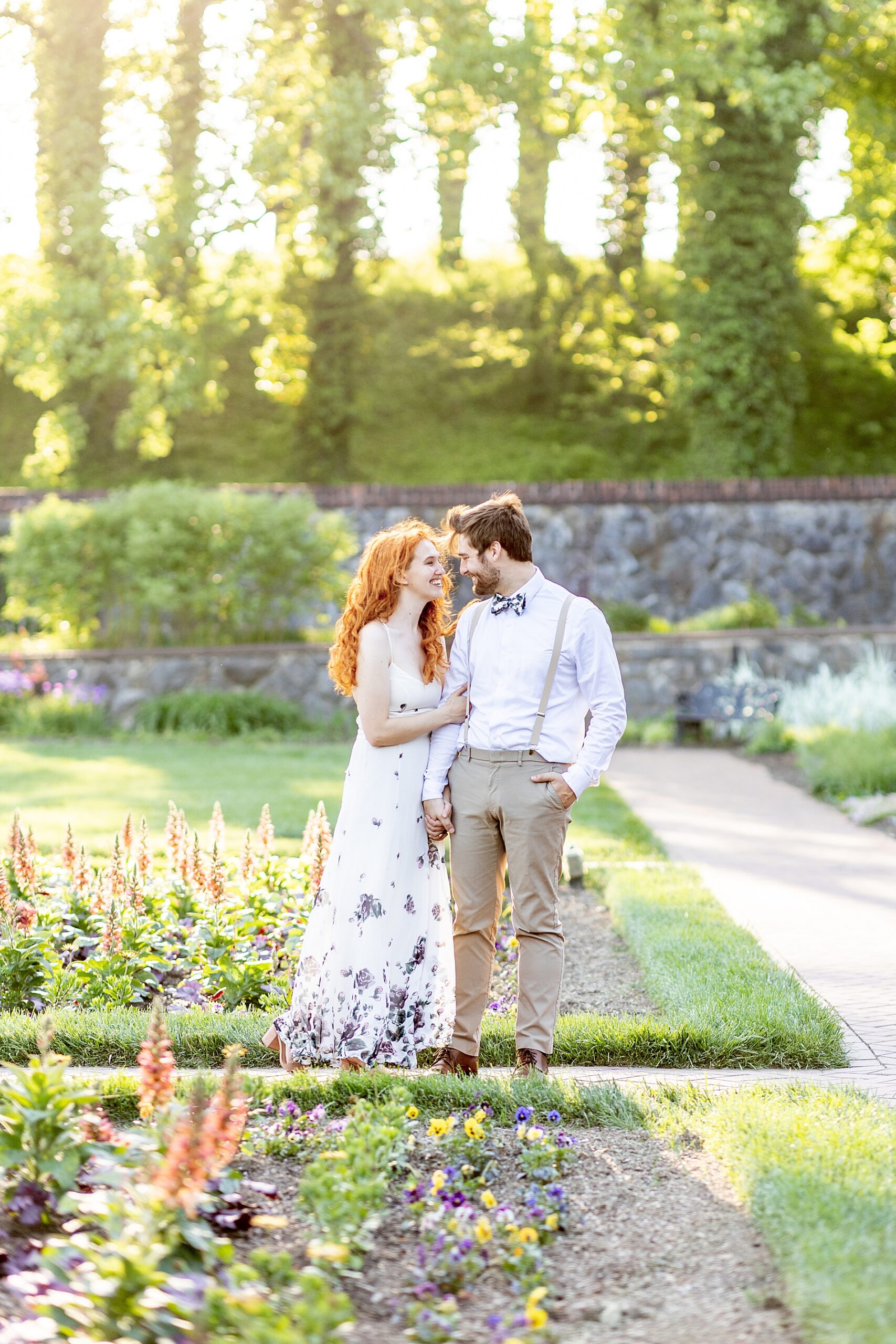 garden engagement session at Biltmore Estate