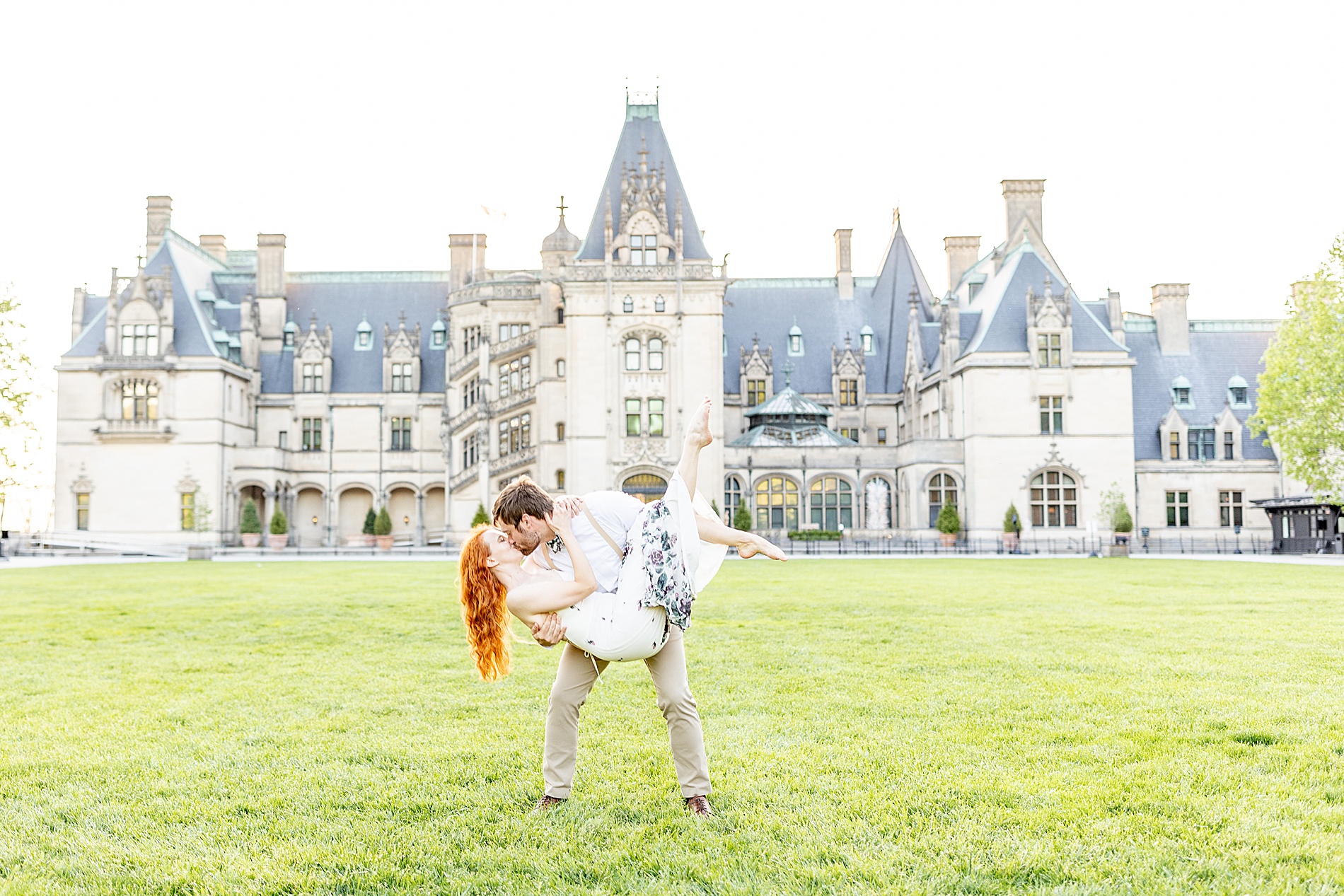 epic engagement photo from Romantic Biltmore Estate Engagement Session