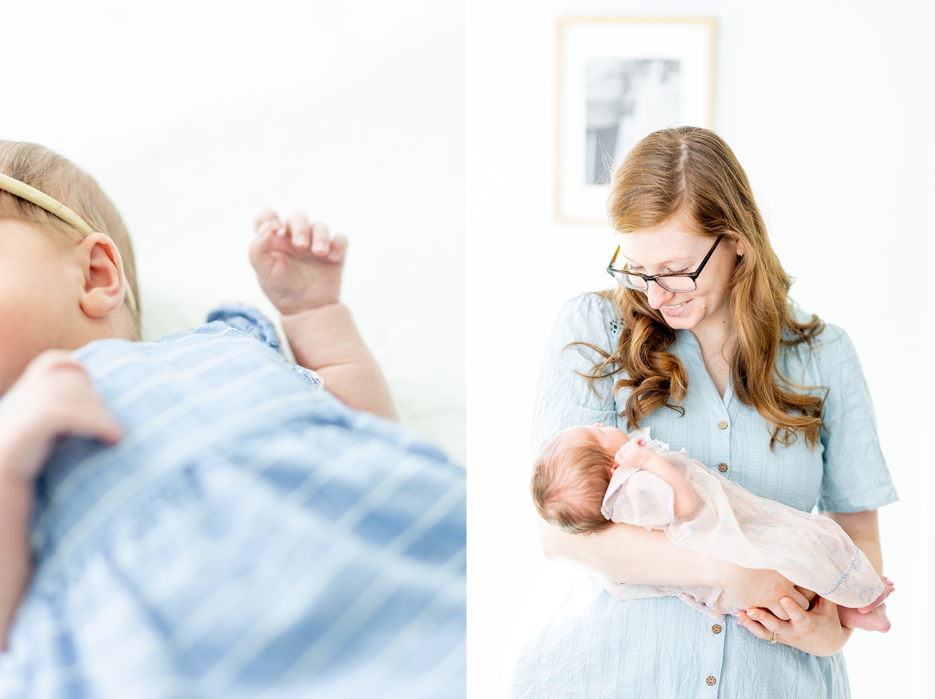 mom holds newborn girl