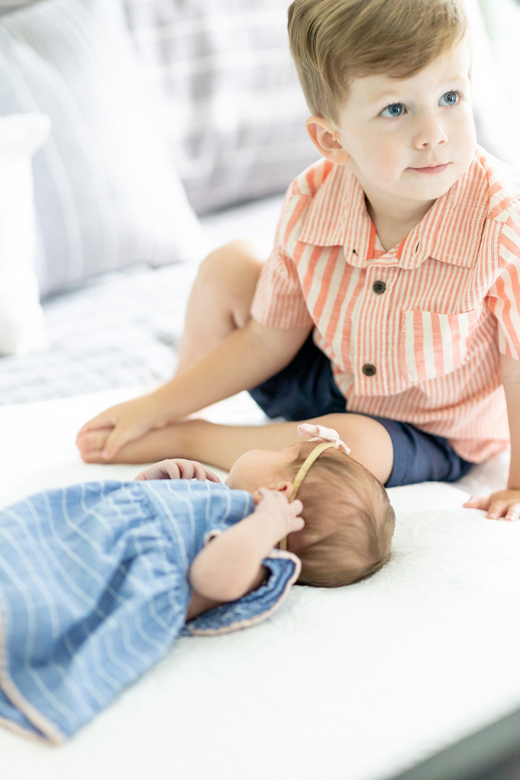 sibling photos from In-Home Lifestyle Newborn Session