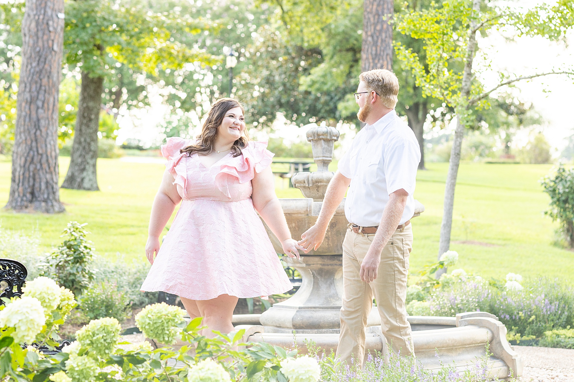 Dreamy Engagement Session at Tyler Rose Garden