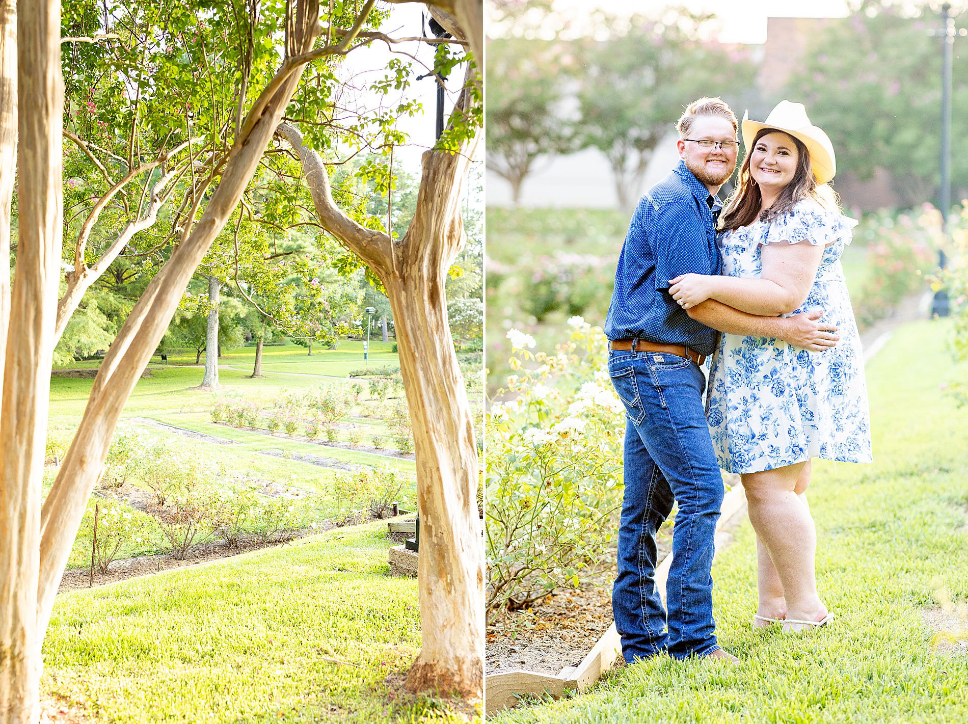 Dreamy Engagement Session at Tyler Rose Garden 