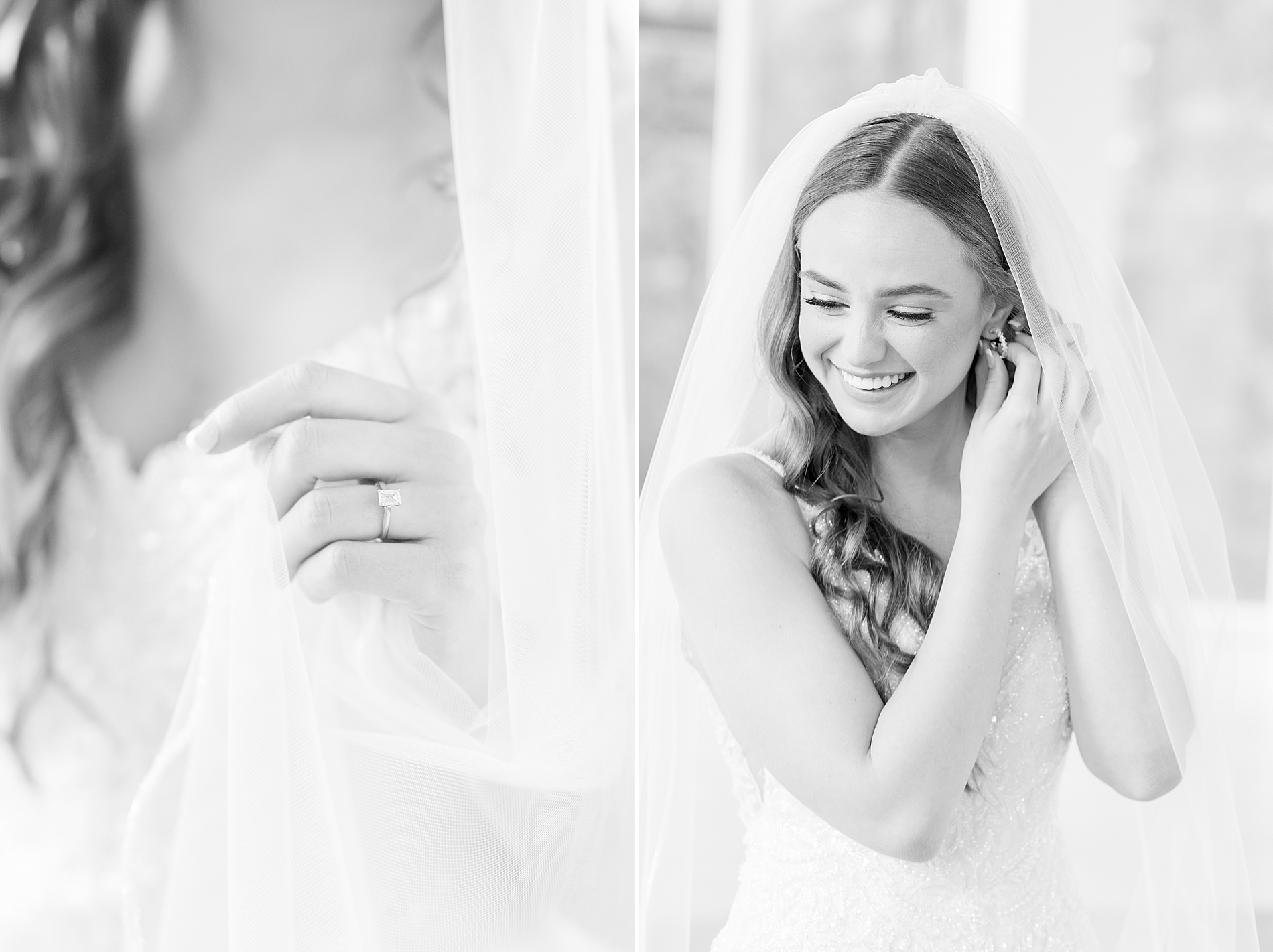 bridal photos from Classic Black and White Wedding at Ashton Gardens