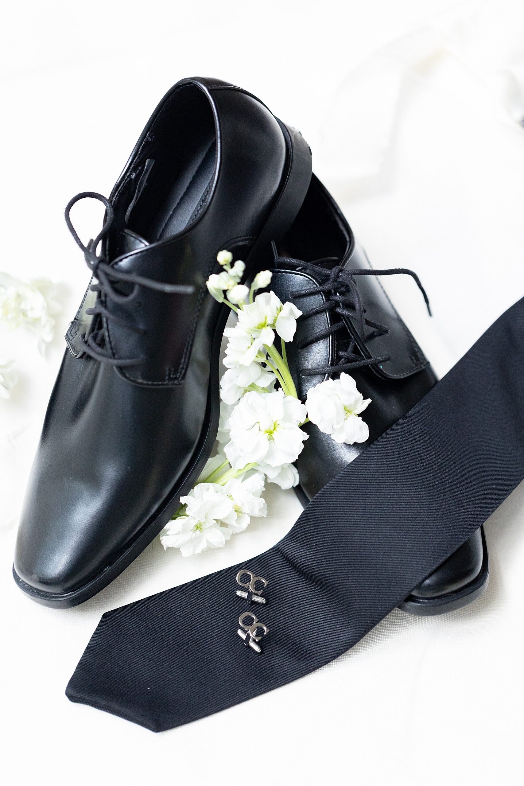 groom shoes and details from Classic Black and White Wedding 