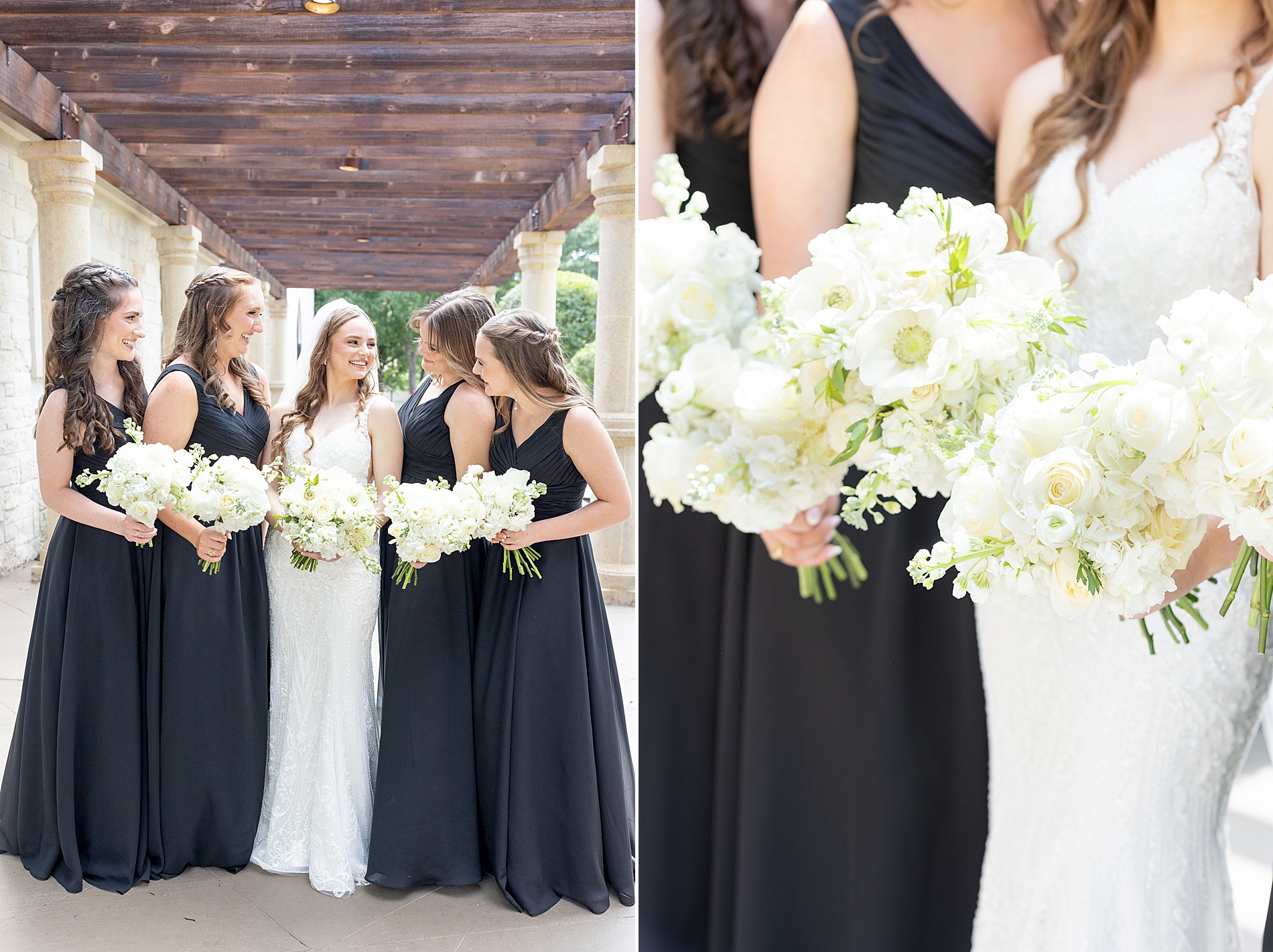 Classic Black and White Wedding details 