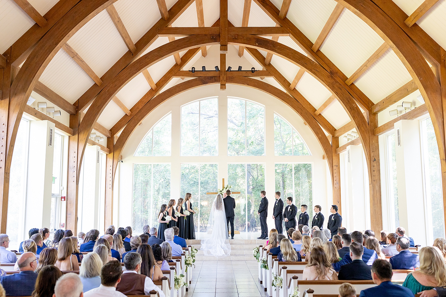 light and airy wedding ceremony at Ashton Gardens