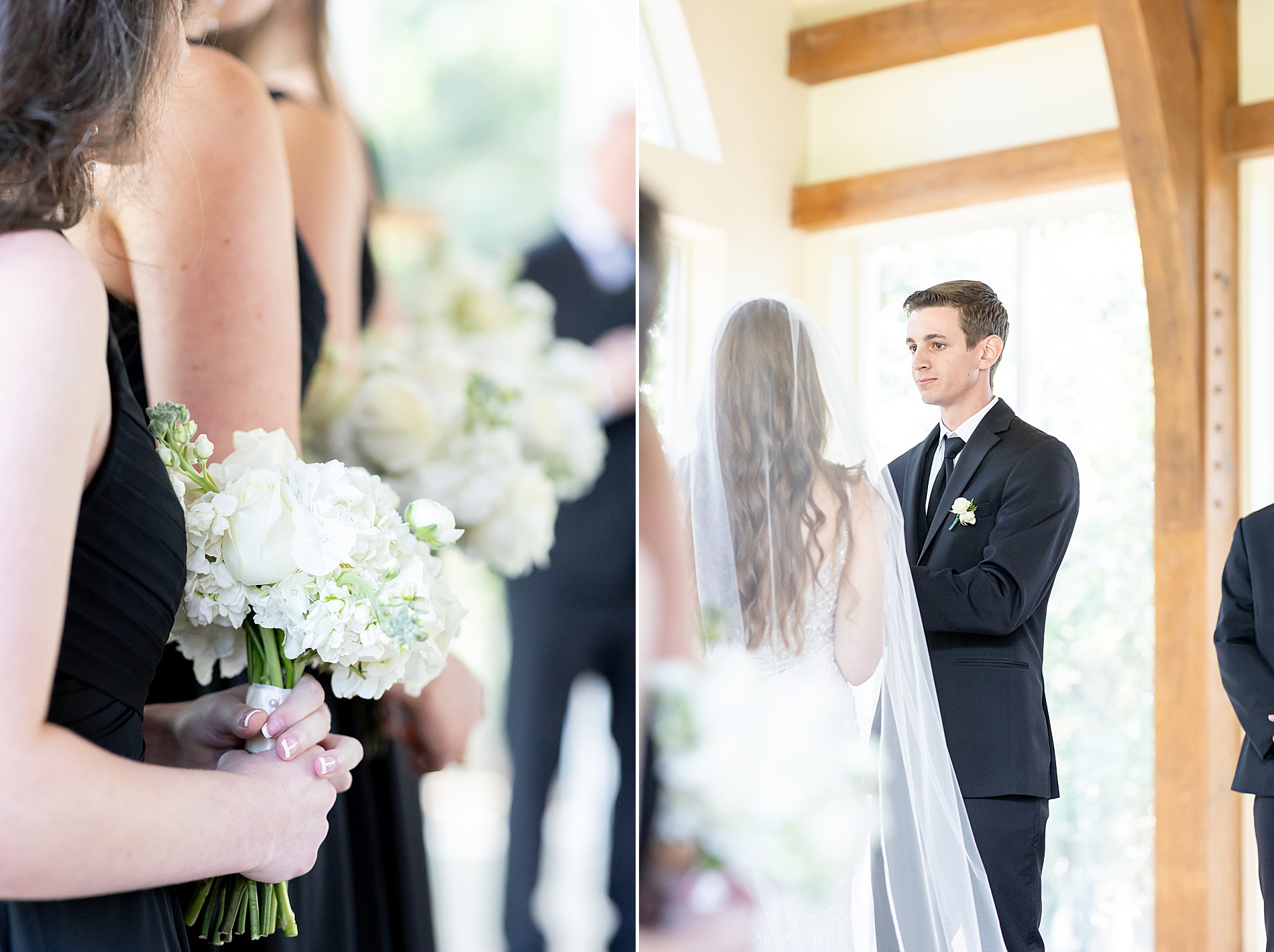 bride and groom and bridal party at Ashton Gardens wedding