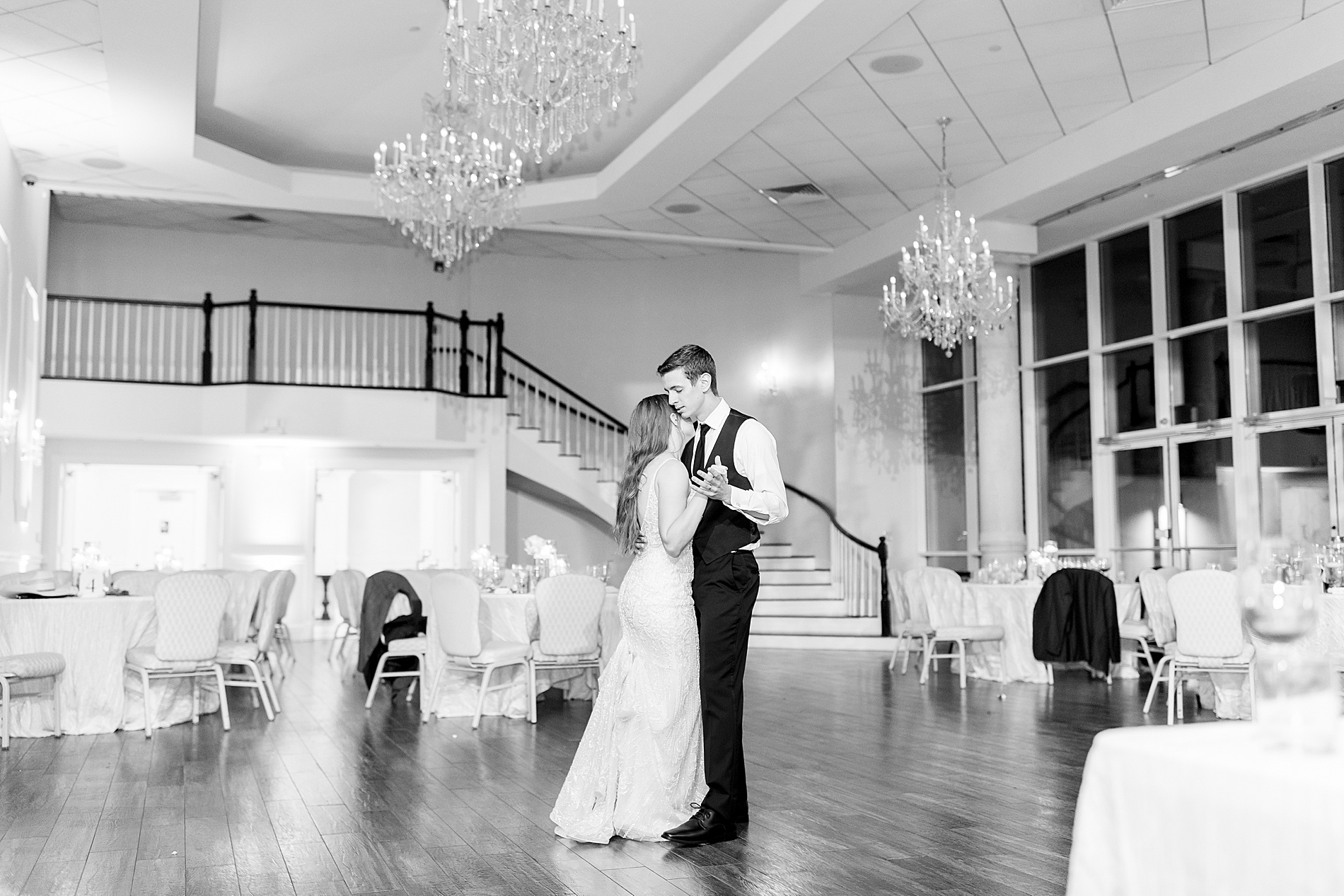 bride and groom share last dance together 