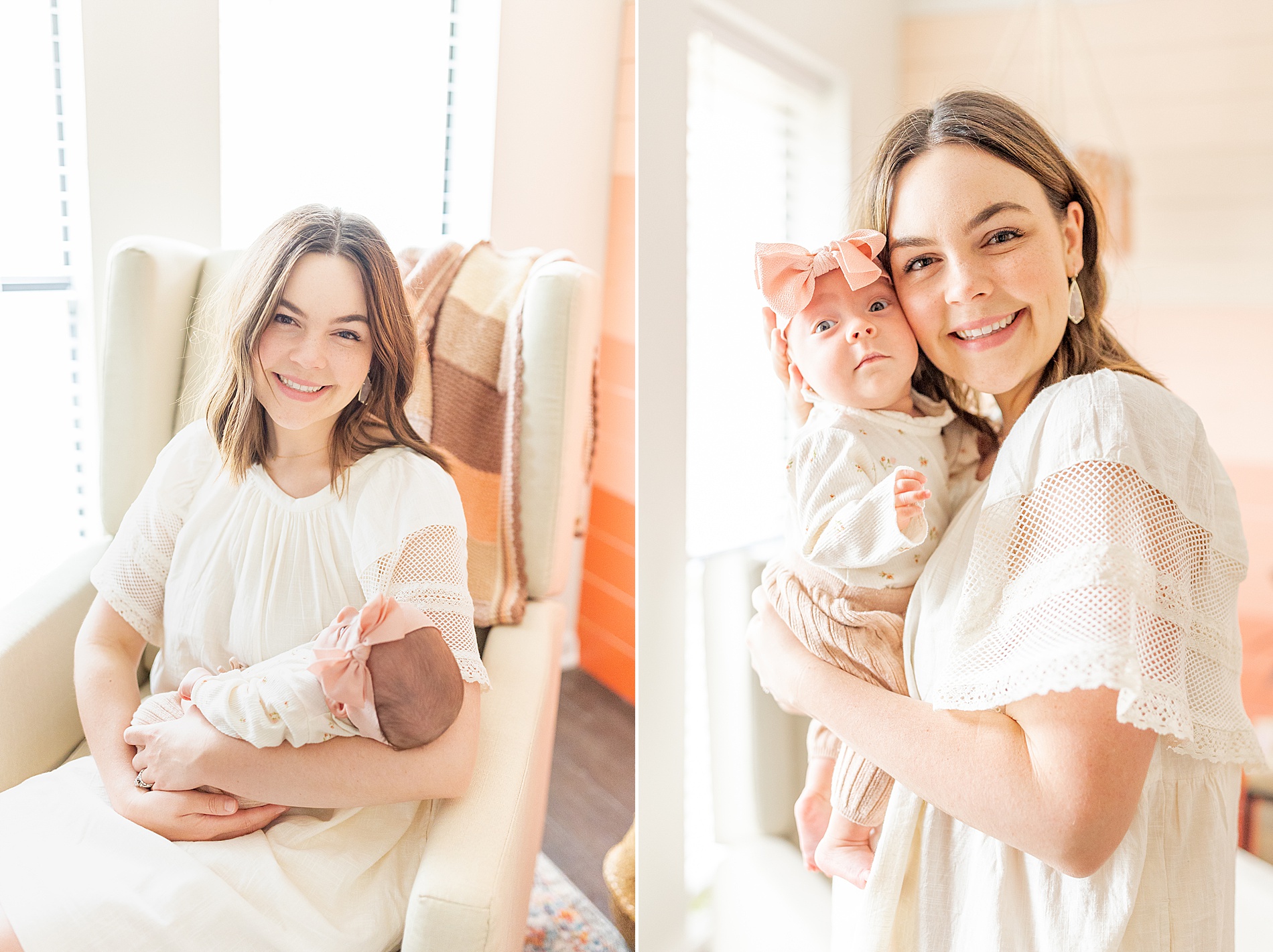 mom holds newborn girl