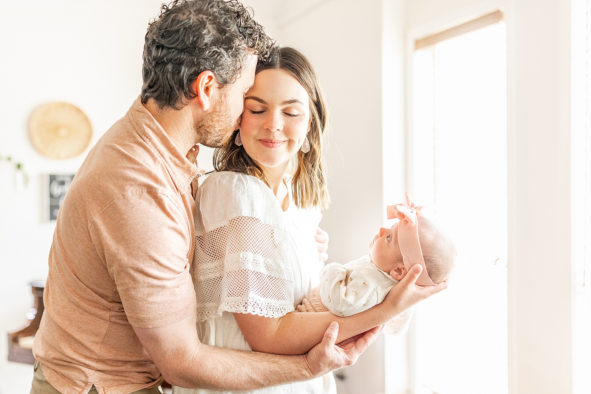 tender and candid moments from in-home newborn session