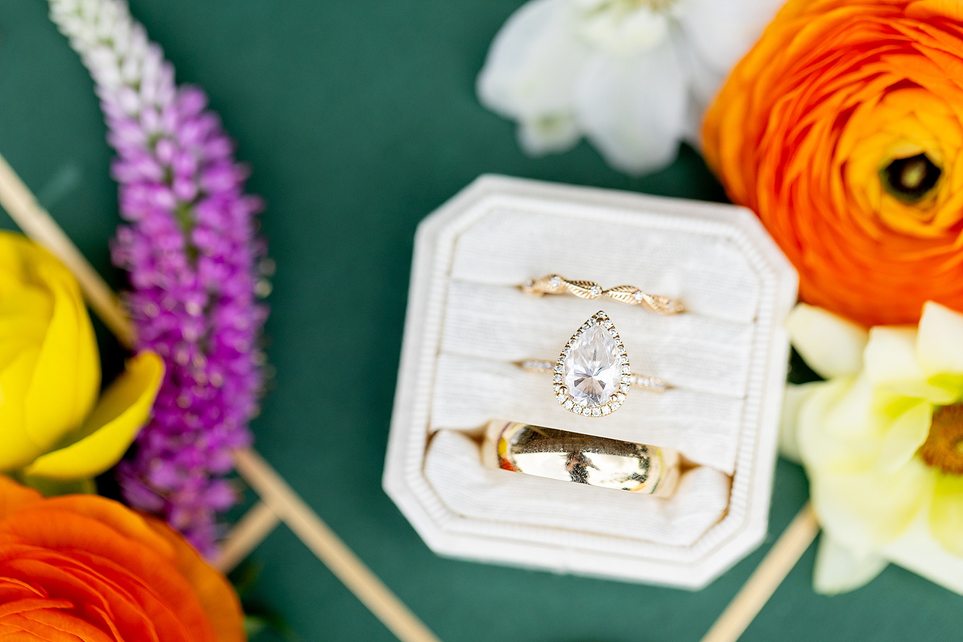 wedding rings in ring box