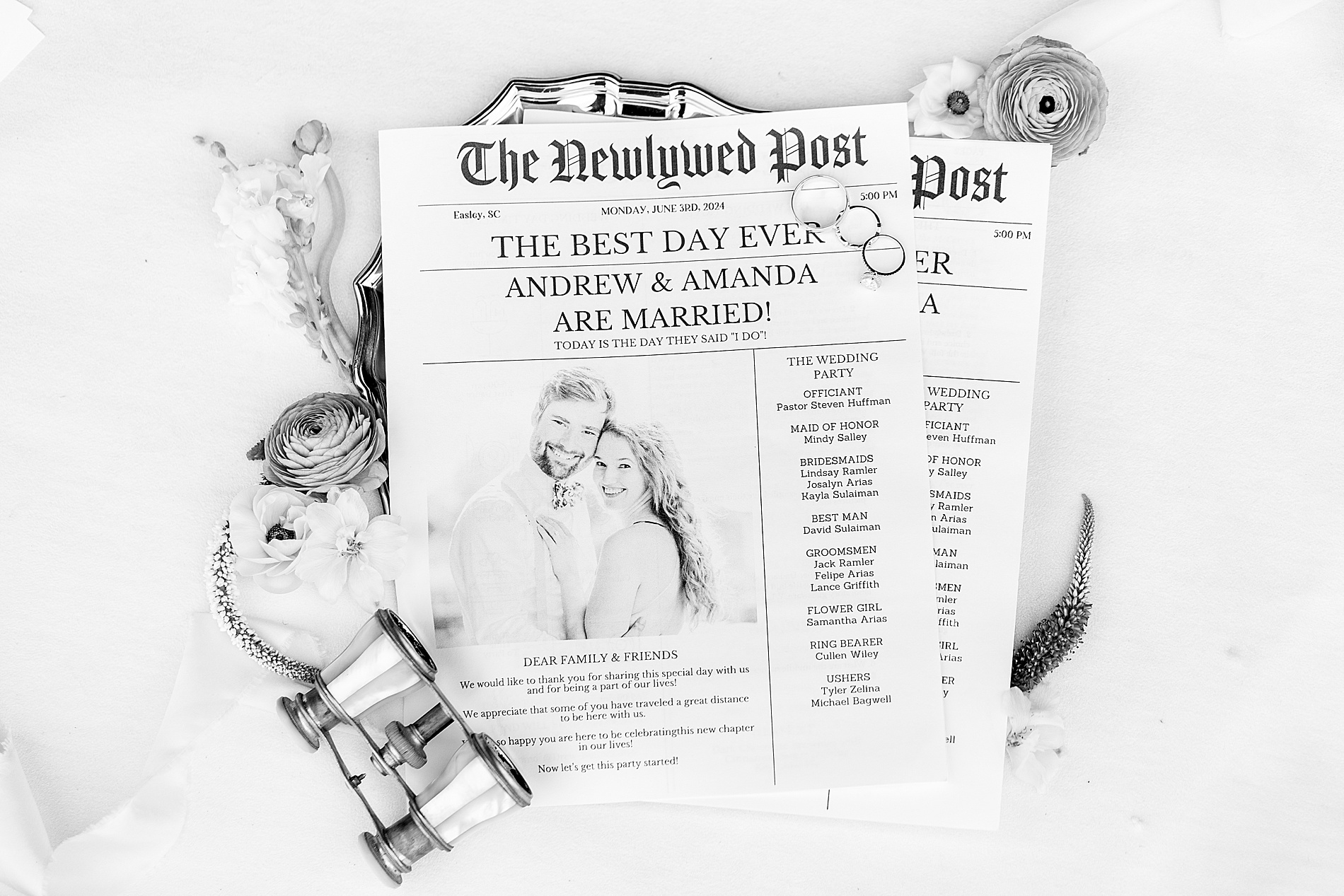 custom wedding newspaper