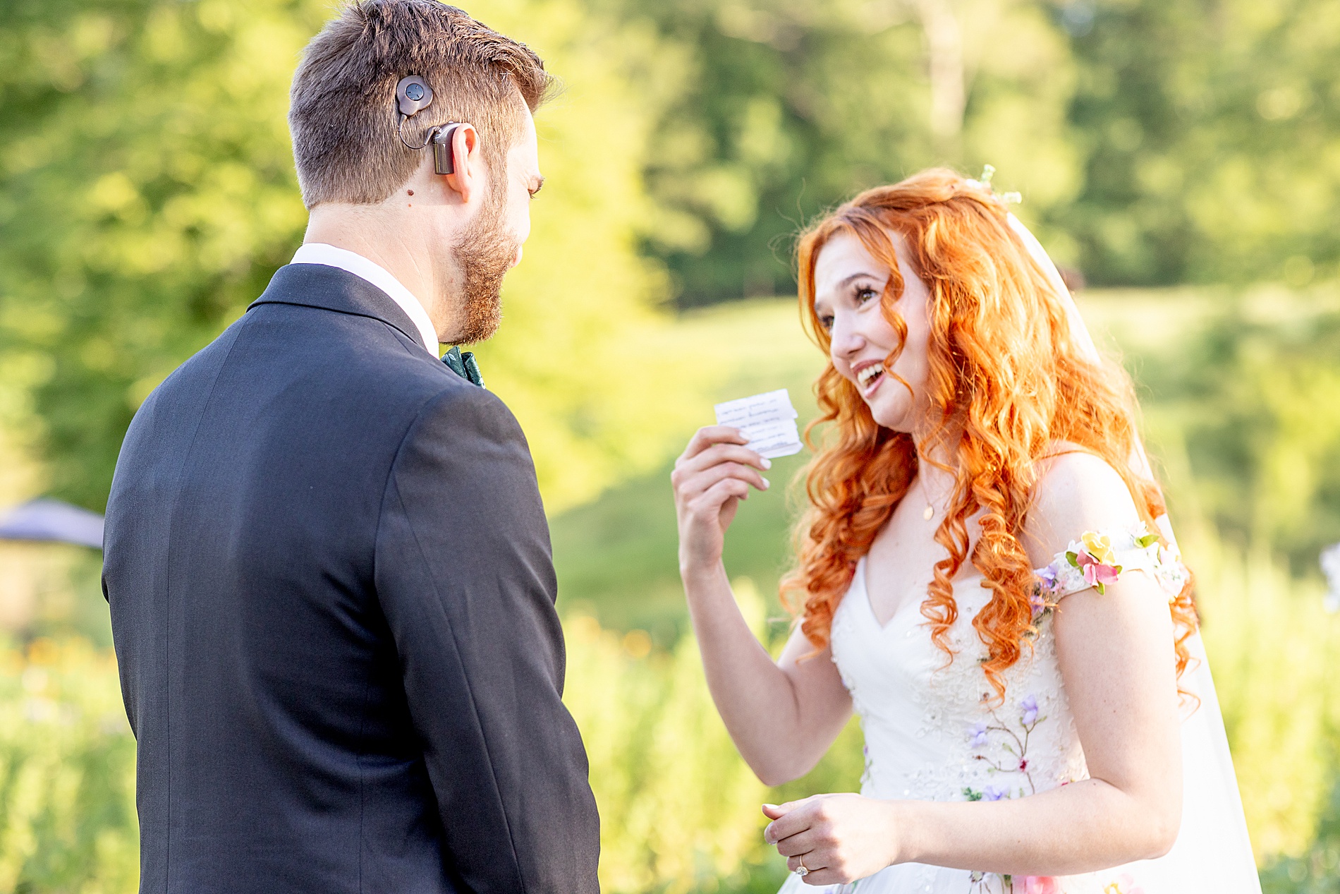 couple exchange private vows