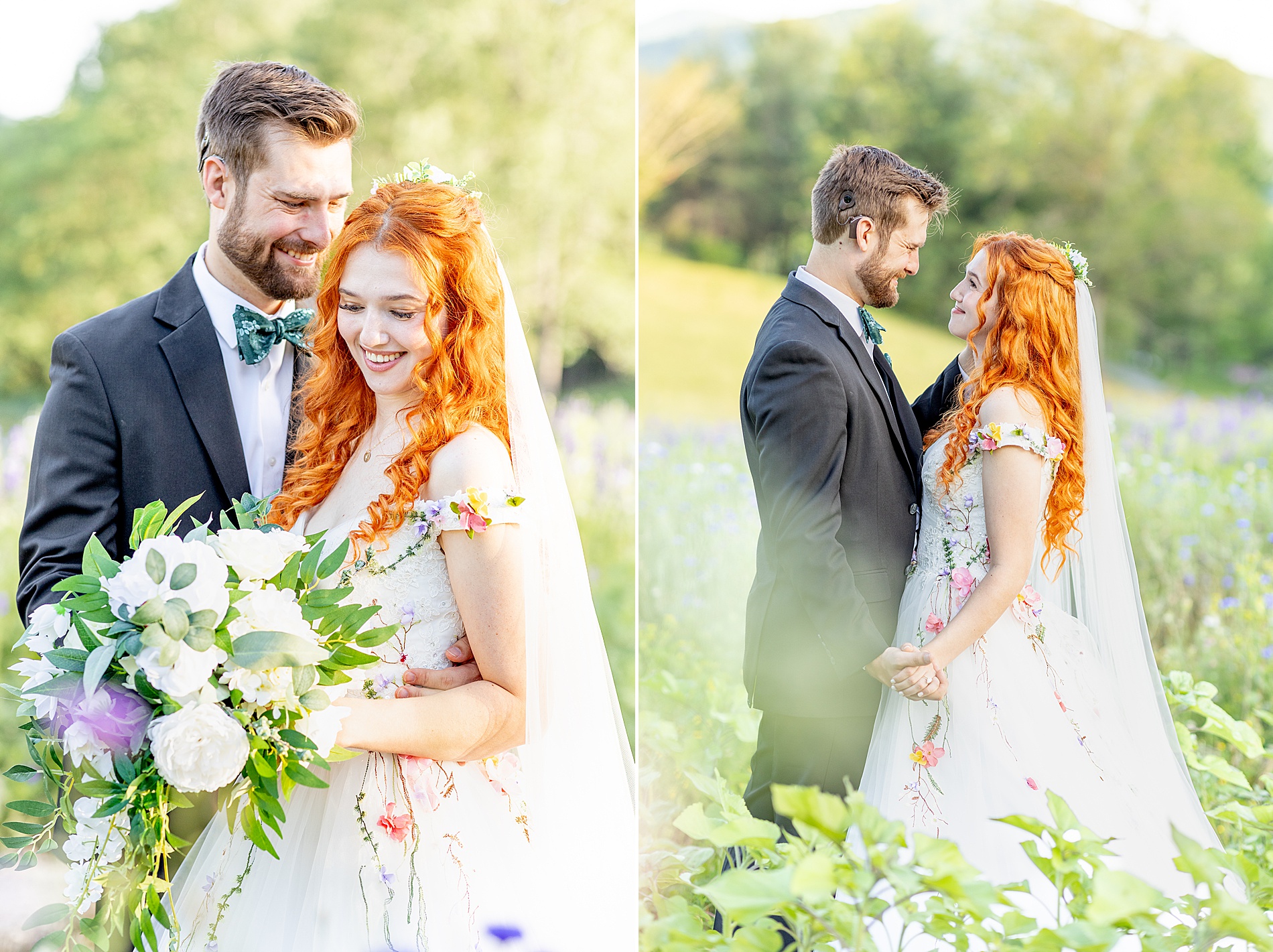 Romantic wedding photos from Ethereal Wedding in Asheville at The Never Ending Flower Farm