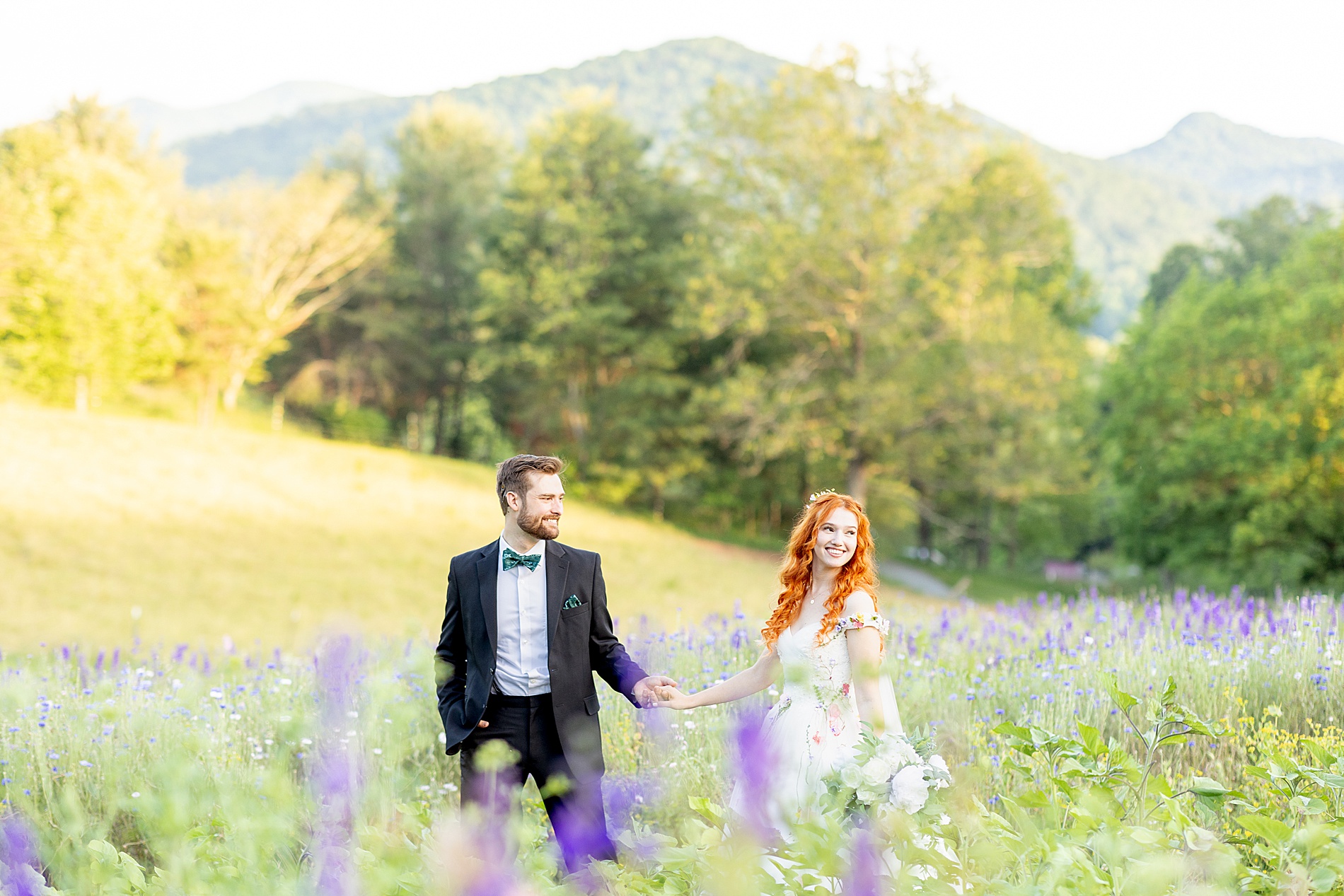 Ethereal Wedding in Asheville at The Never Ending Flower Farm