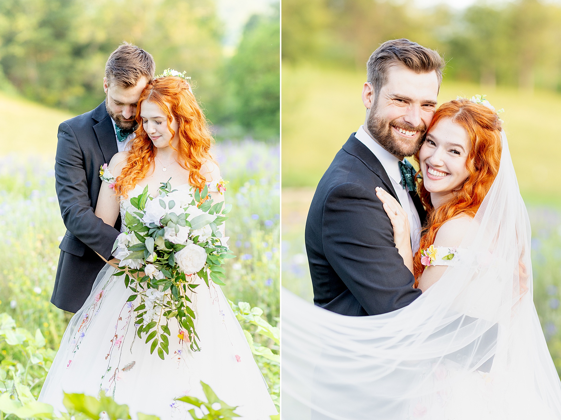 Asheville wedding photos at The Never Ending Flower Farm