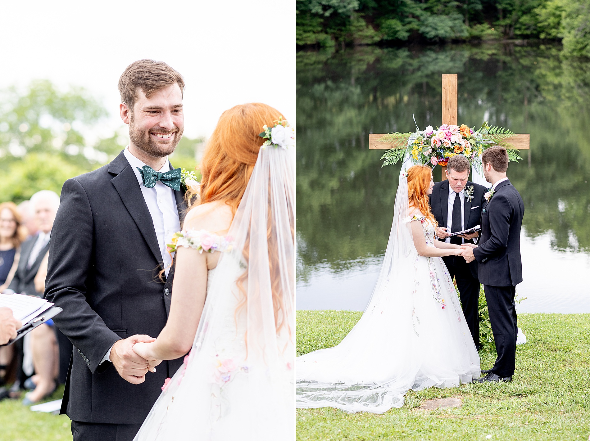 outdoor wedding ceremony at Green Brier Farms