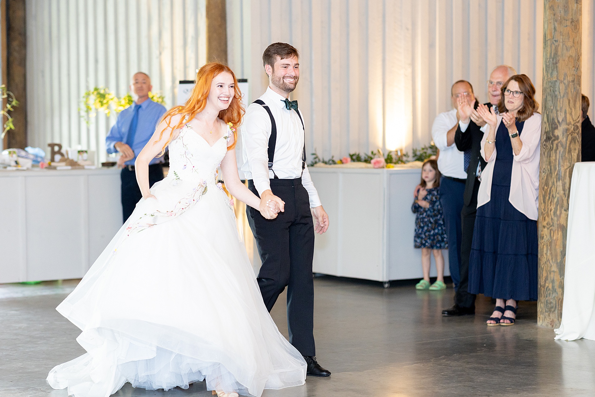 newlyweds head to dance floor