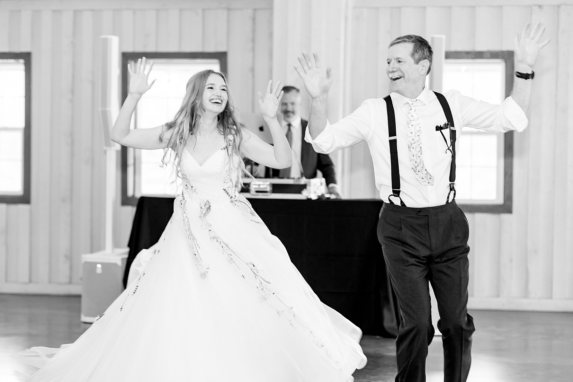 candid father daughter dance