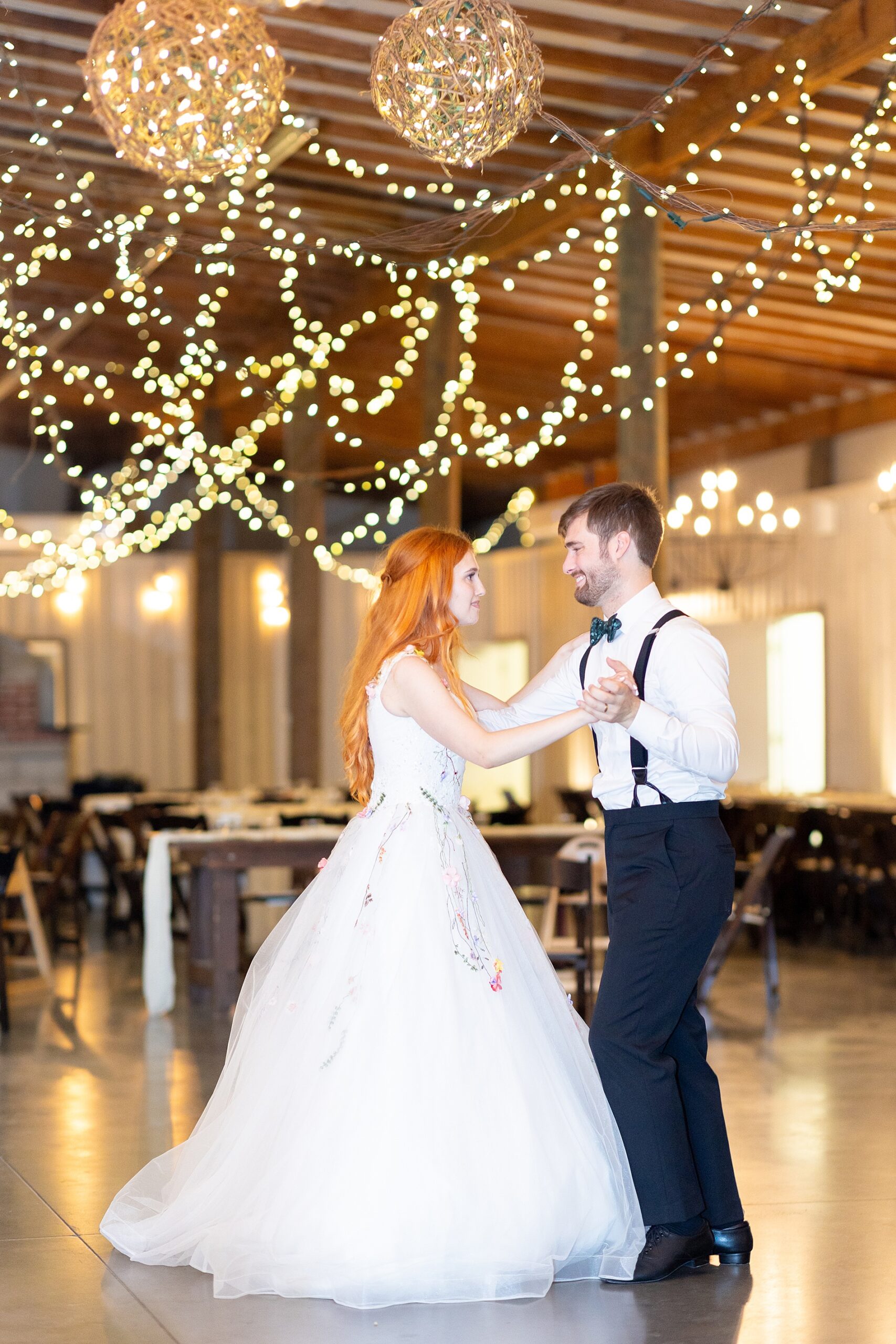 bride and groom share last dance of the evening