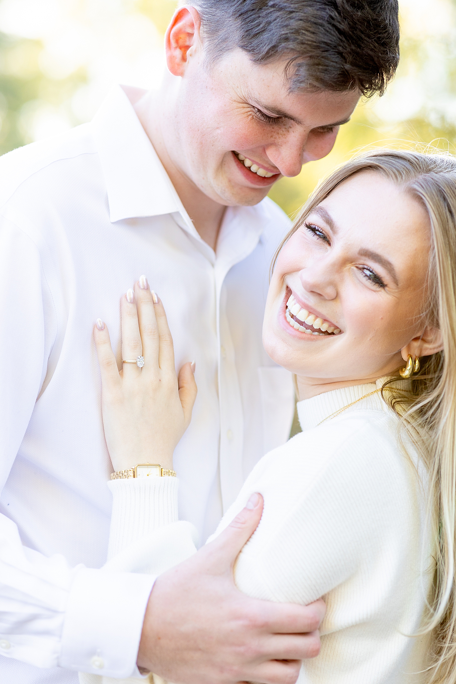 engagement photos in Pullen Park