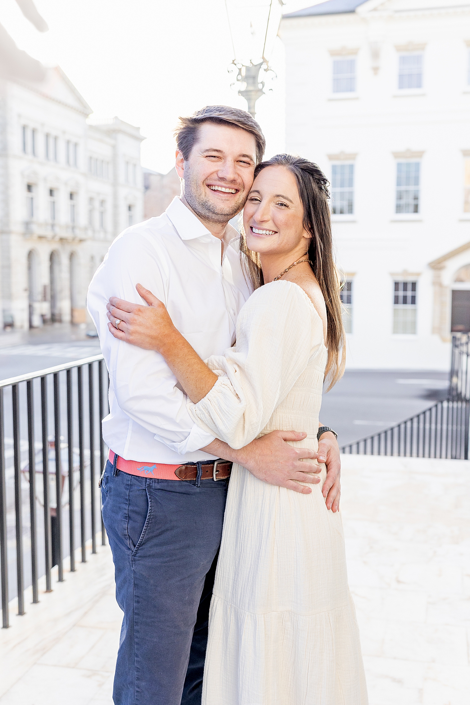 light and airy engagement photos