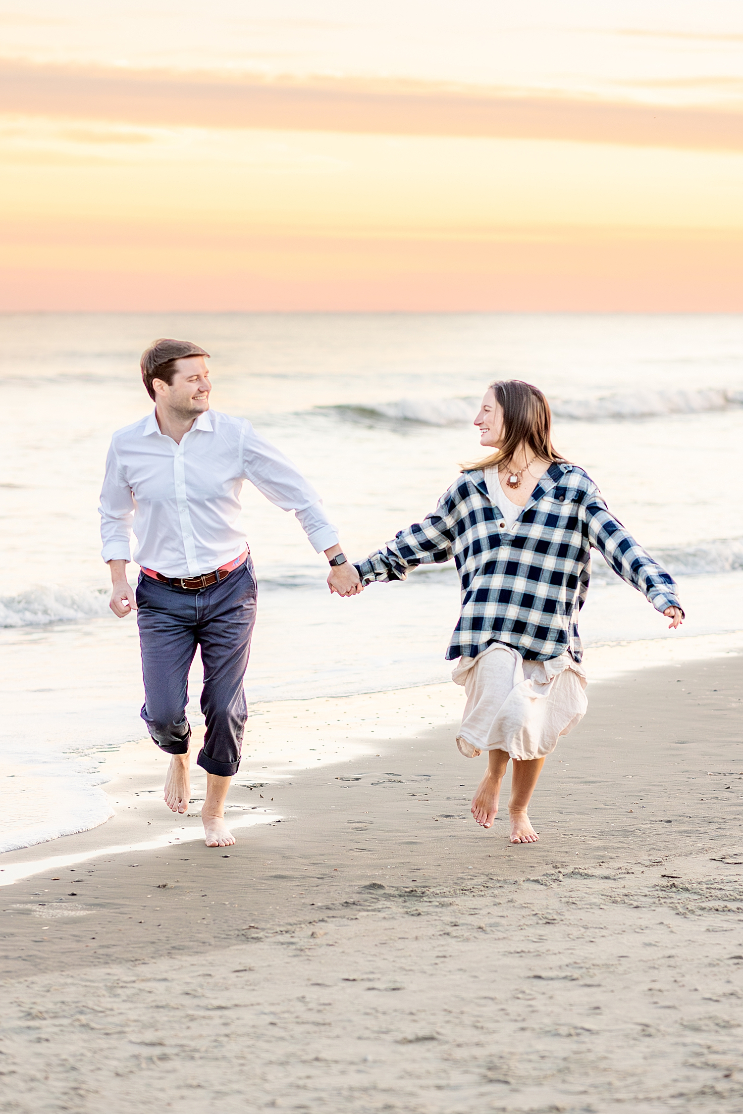 Folly beach engagement in SC 