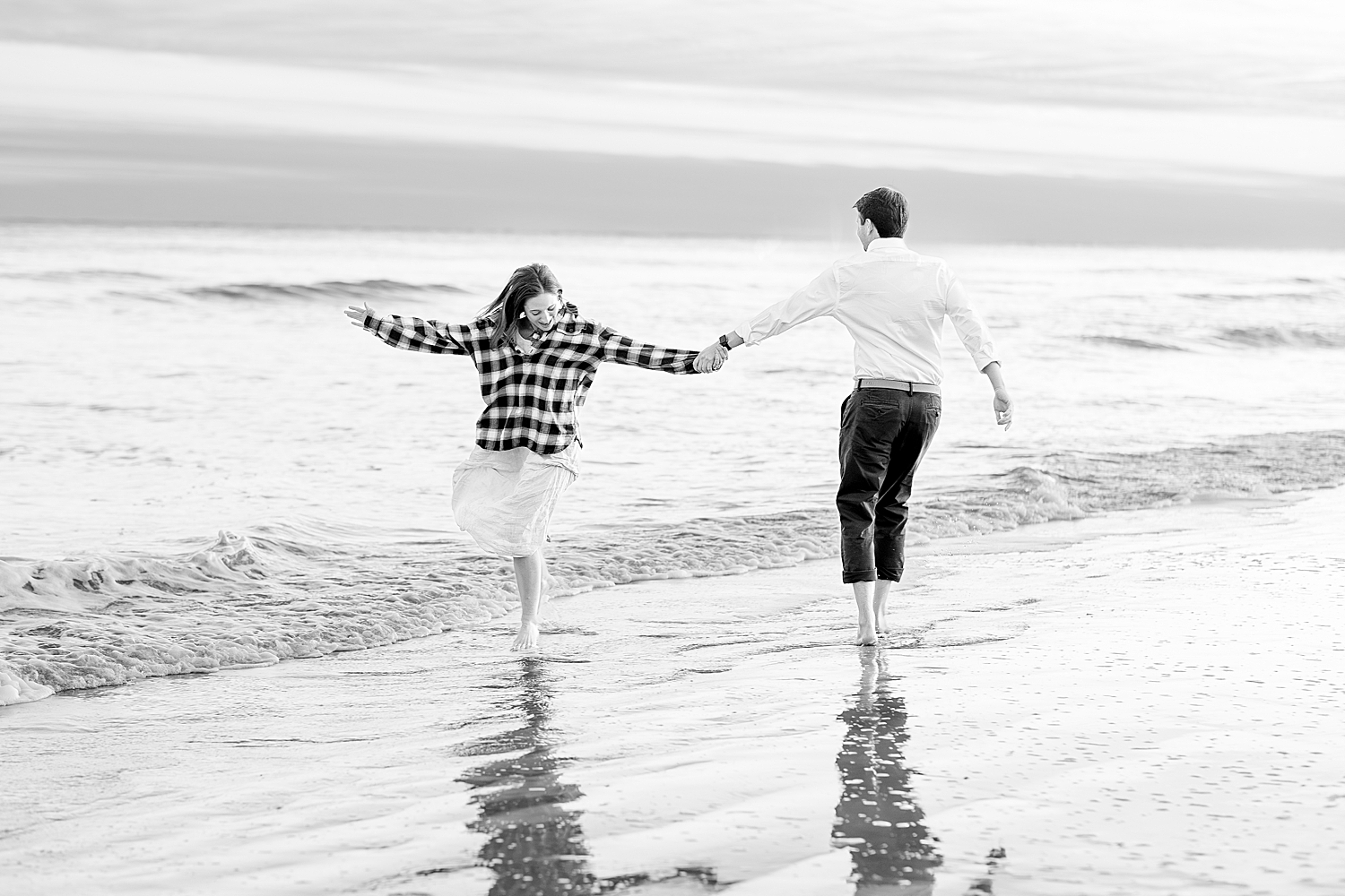 Romantic Engagement Session at Folly Beach in SC 