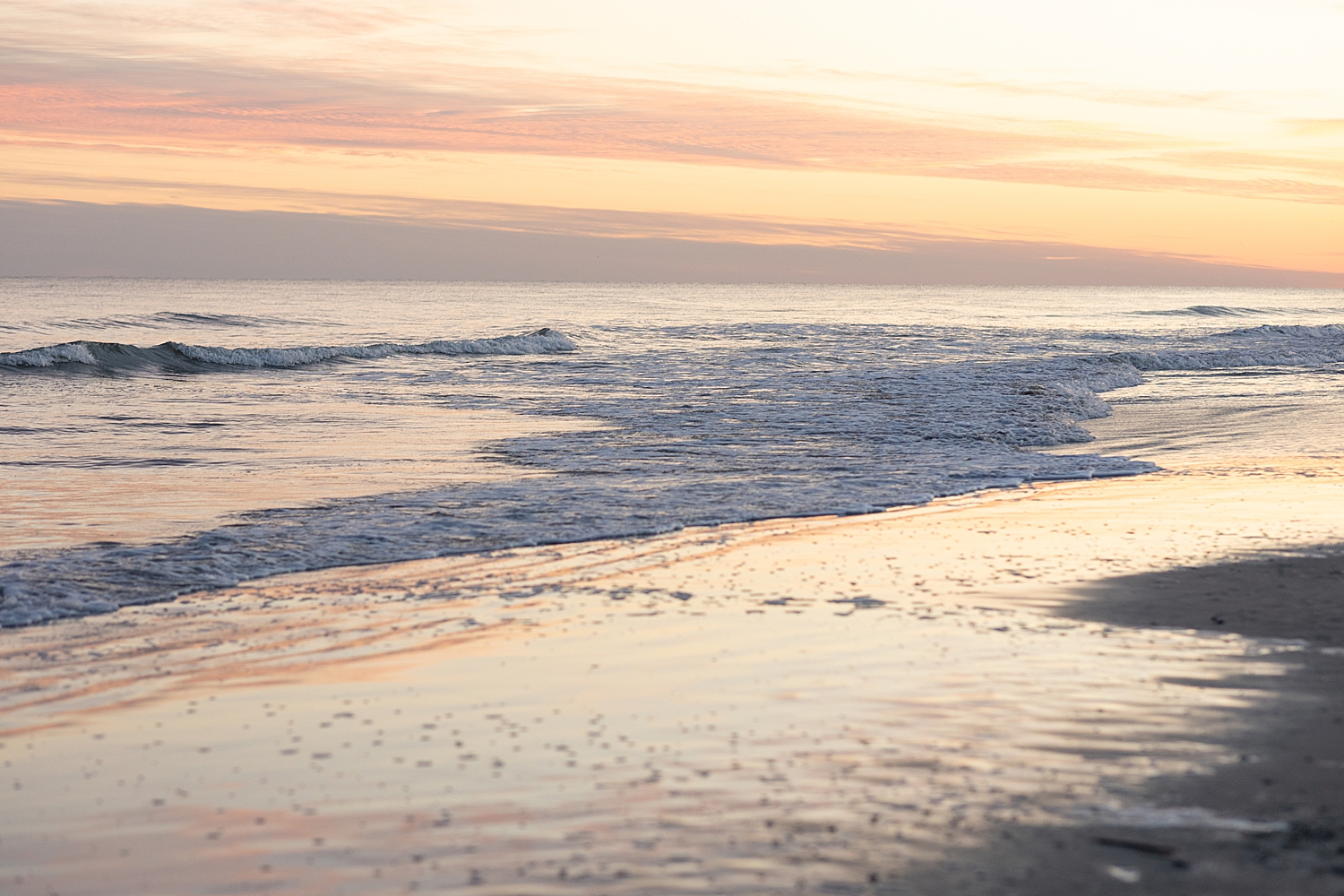 Sunset beach engagement at Folly Beach