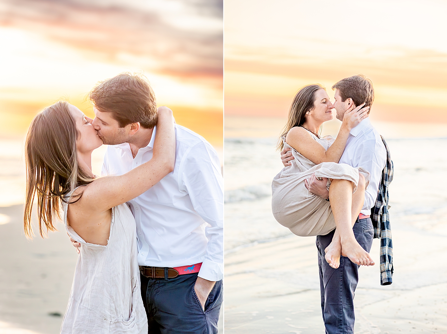 Romantic Engagement Session at Folly Beach 