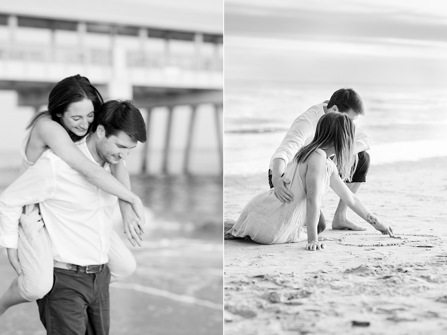 timeless engagement photos at the beach