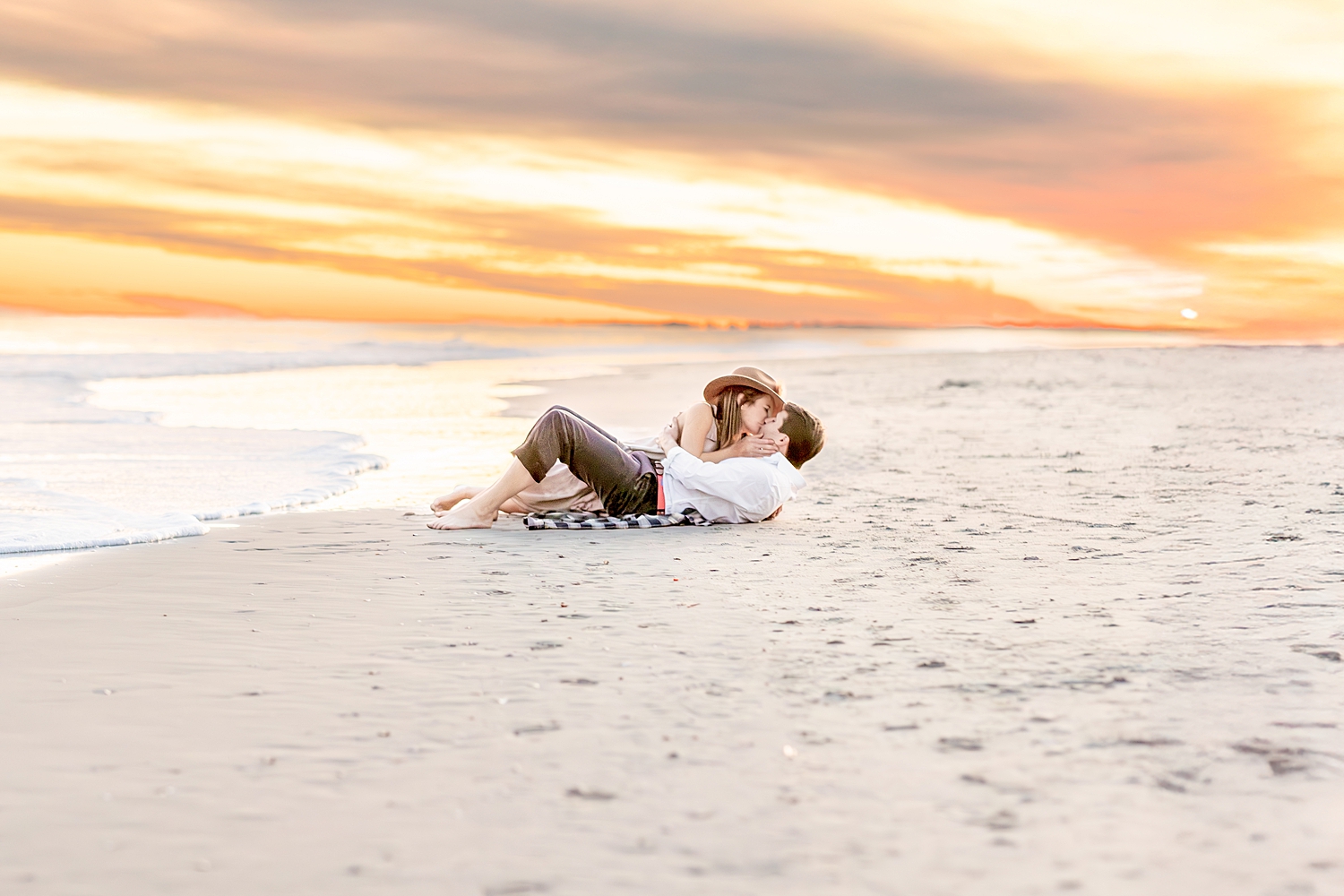 Romantic Engagement Session at Folly Beach 