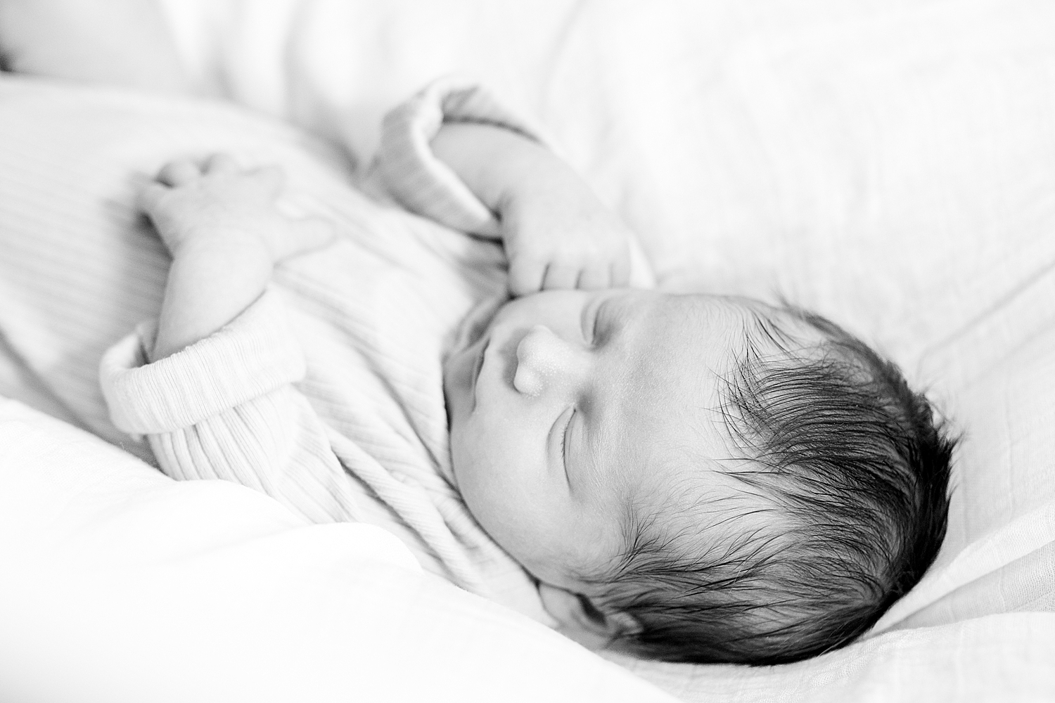 sleeping newborn from Texas in-home session