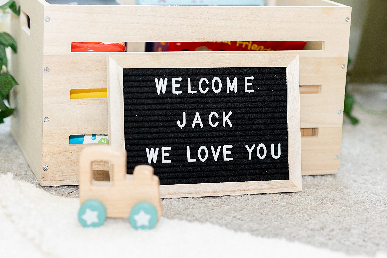 welcome sign for newborn 