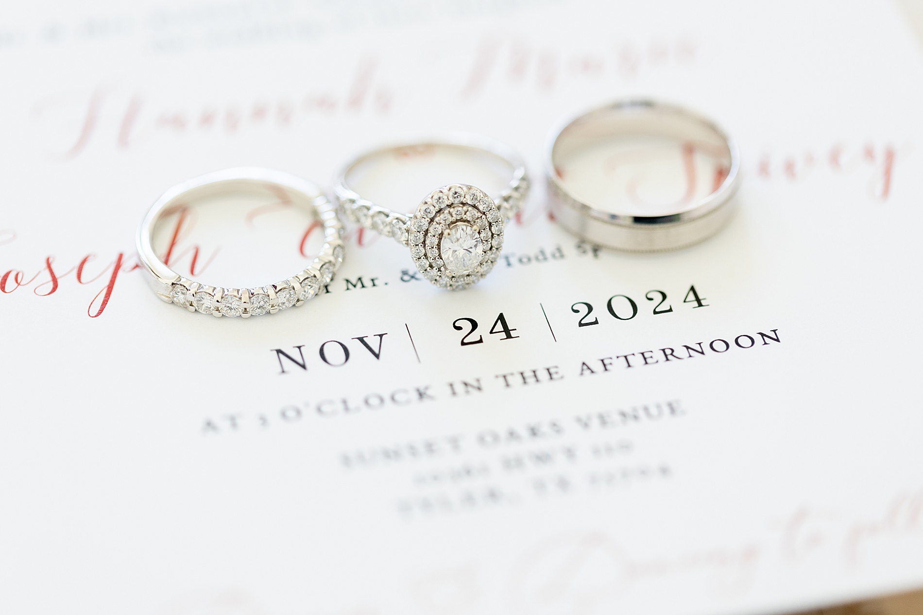 wedding rings on invitations from Classic East Texas Wedding