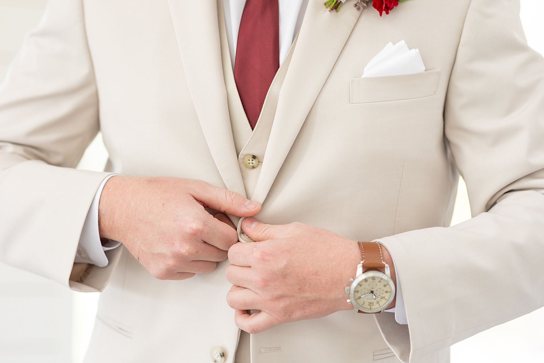 groom getting ready 