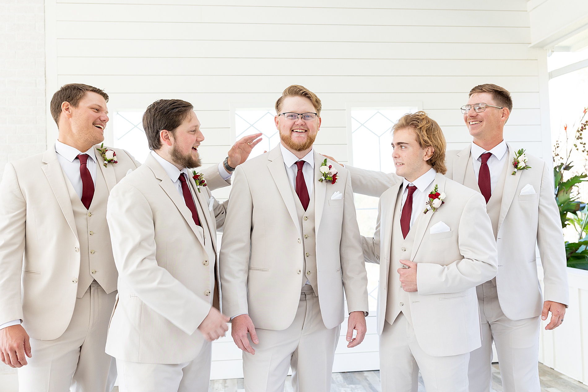 candid groom and groomsmen photos 