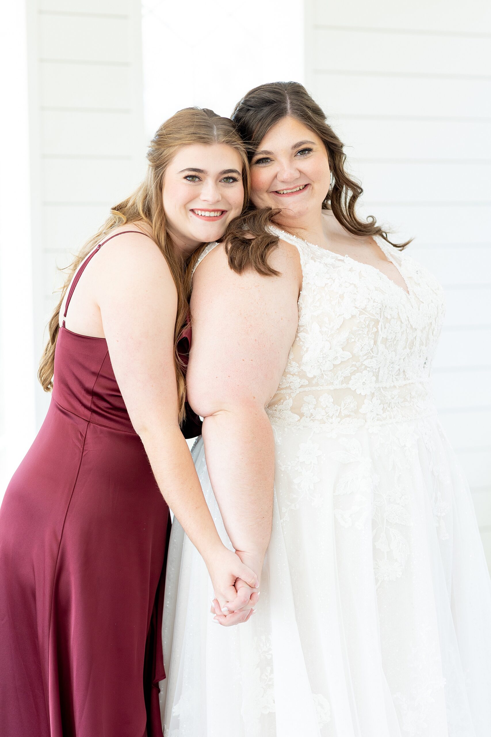 bride and bridesmaid 