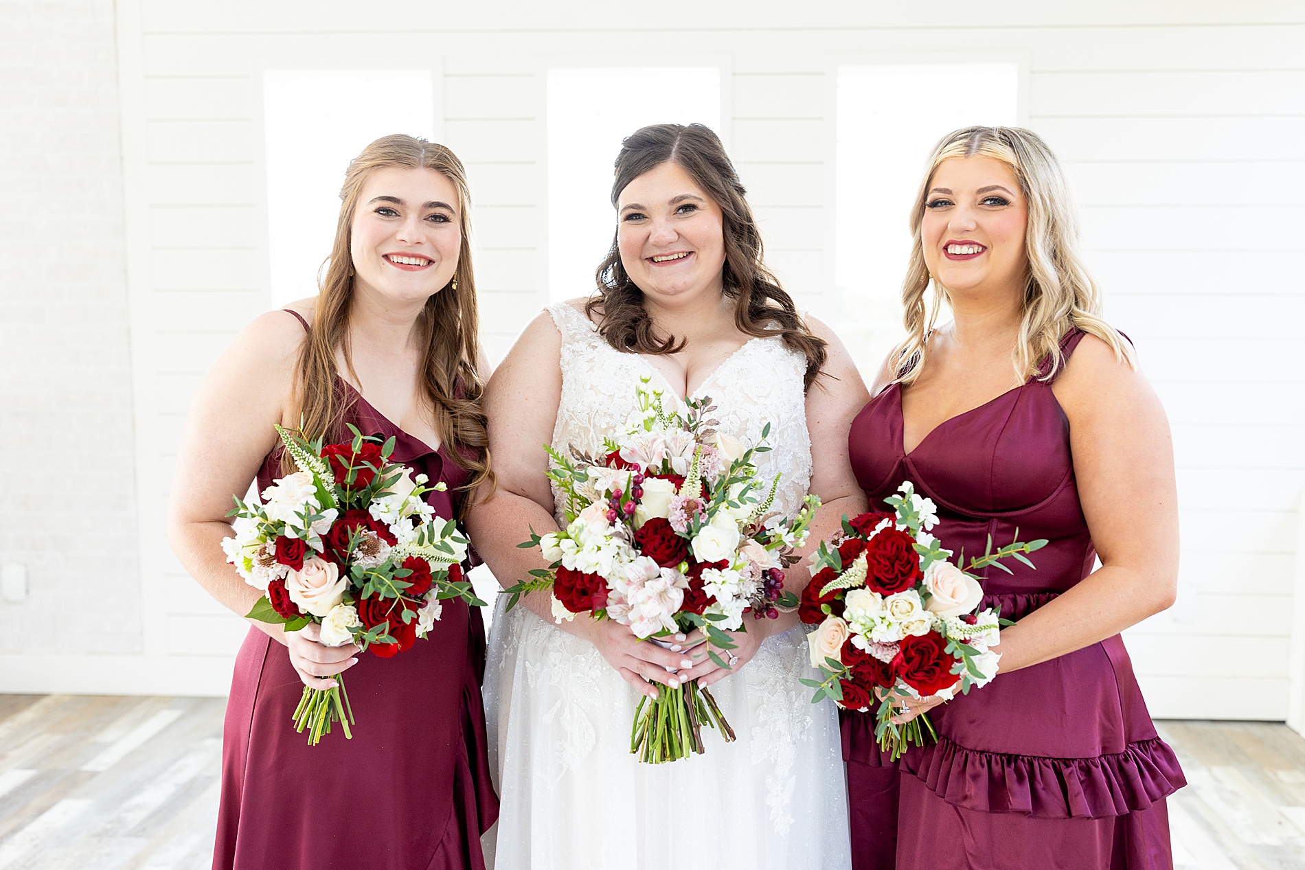 bride with bridesmaids